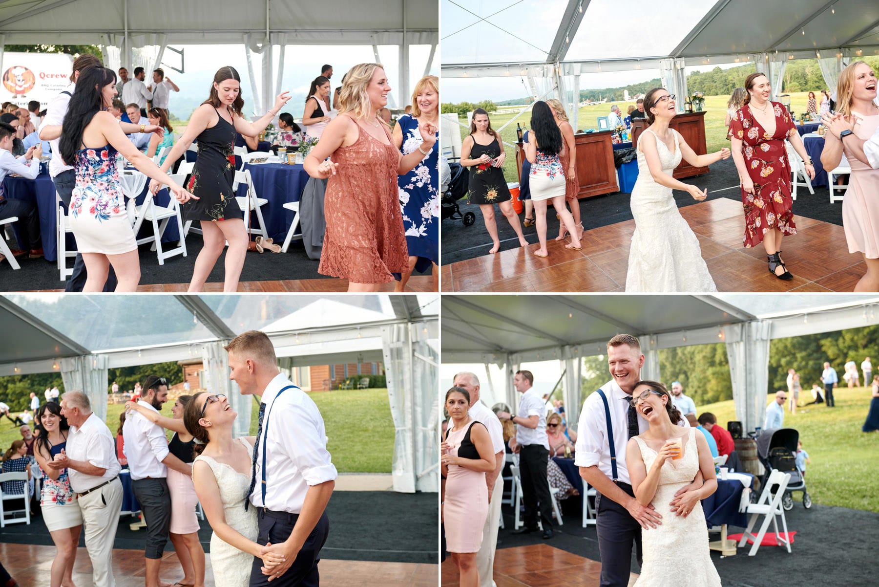 wedding dance floor photos at born to run farm