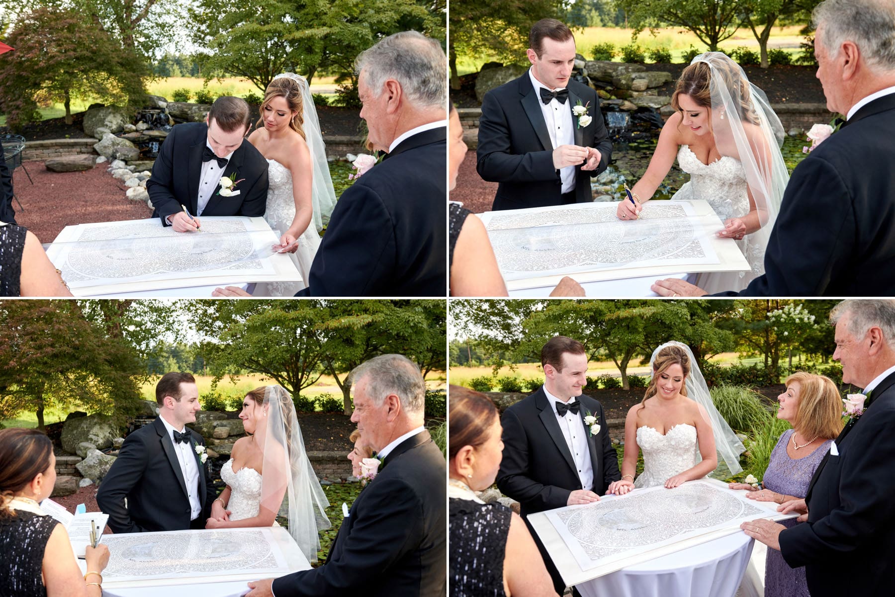 ketubah signing photos Royce Brook Golf Club