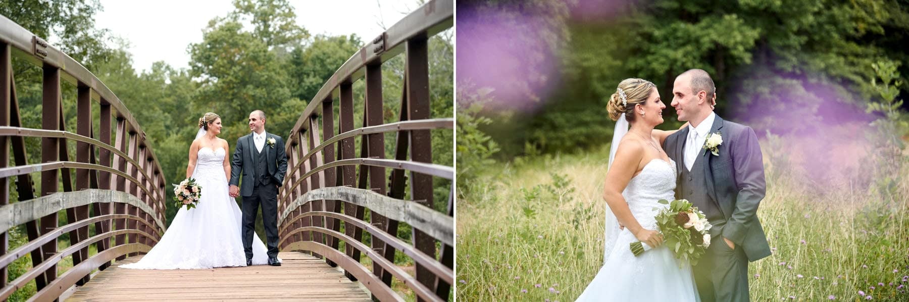 bride and groom photos in colonial park nj