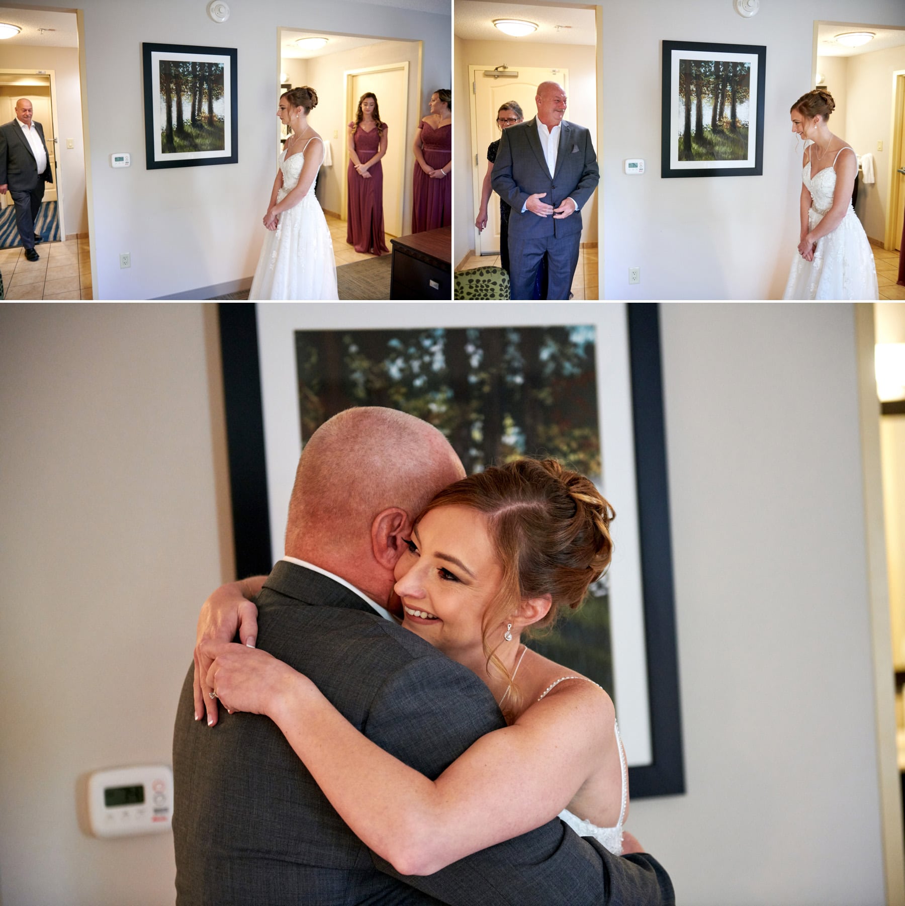 wedding first look with dad photos
