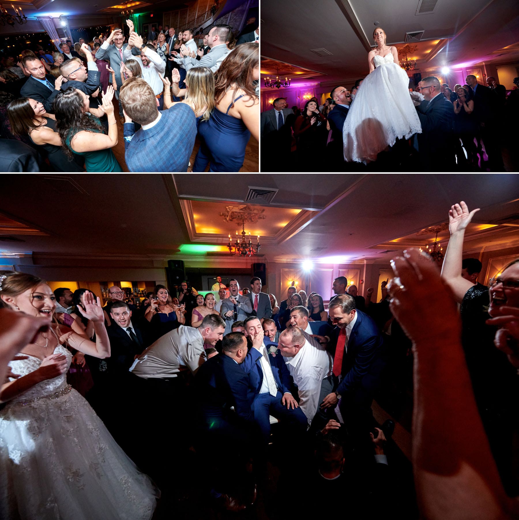 wedding dance floor photos at ramsey country club