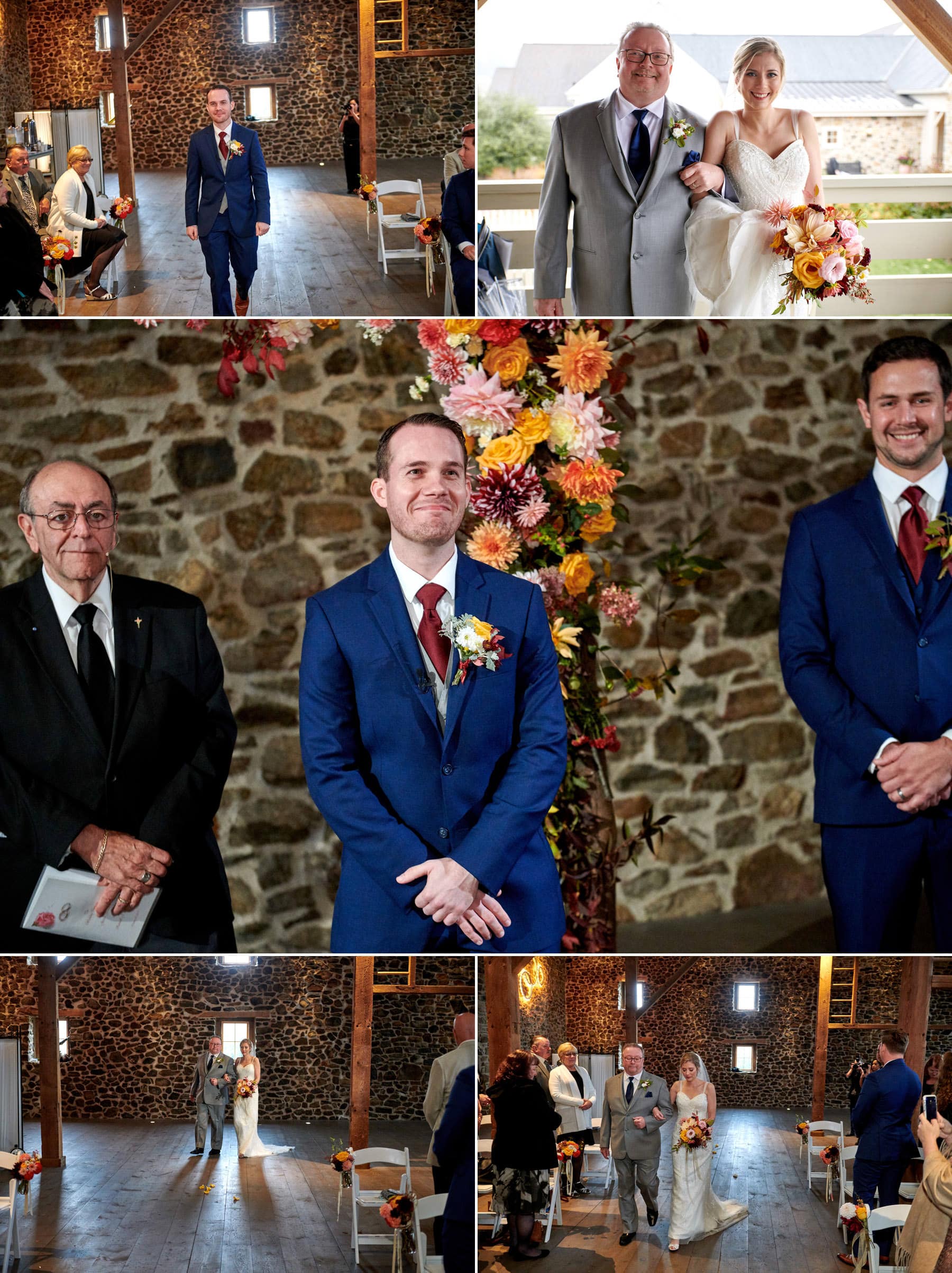 French Creek Golf Club indoor wedding ceremony photos