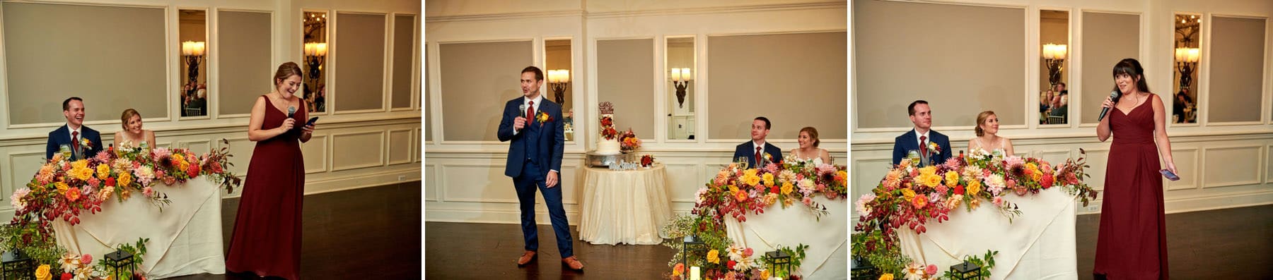 wedding toast photos at French Creek Golf Club