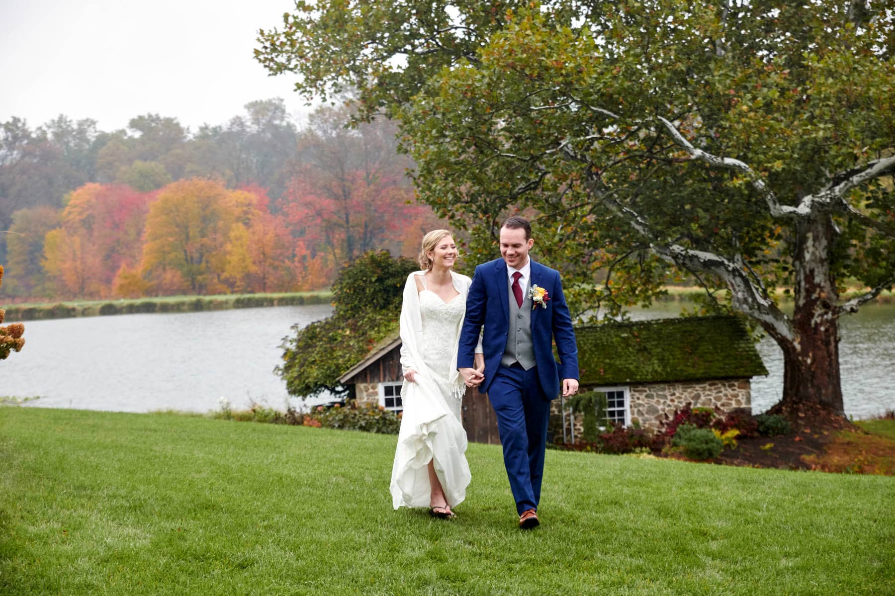 French Creek Golf Club wedding photo on a fall day