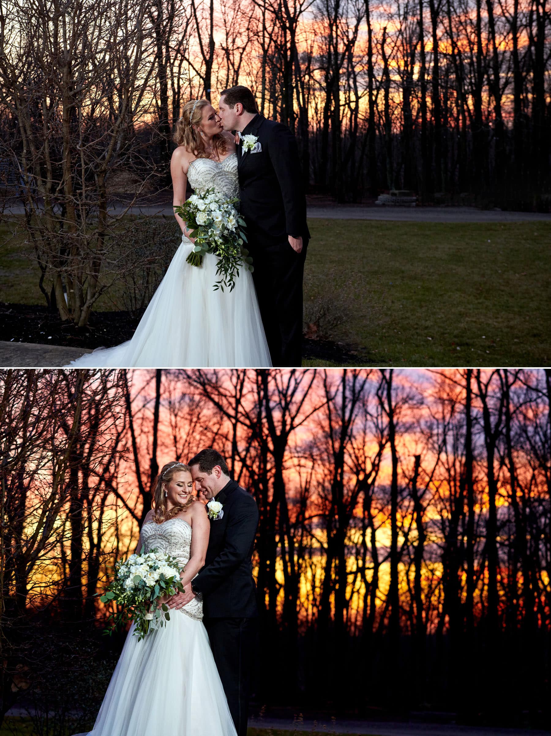 laurita winery sunset wedding photos