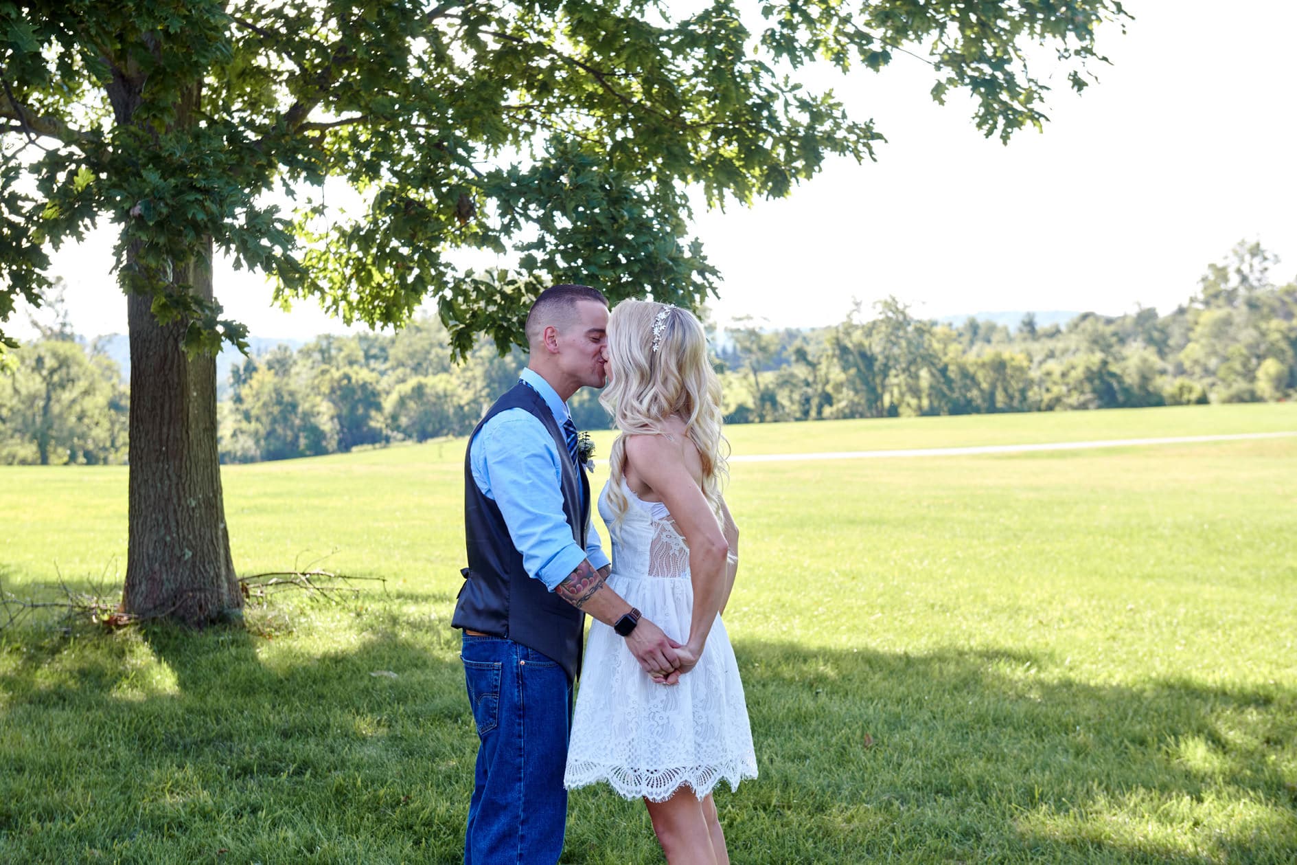 first kiss photo after eloping