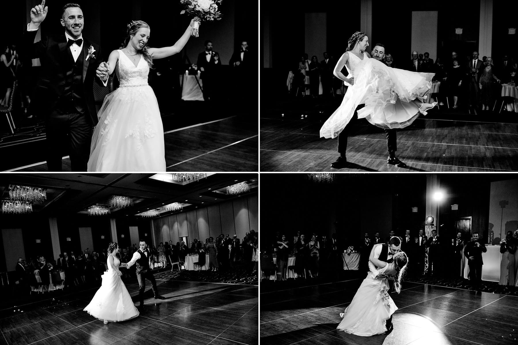 wedding grand entrance photos at hyatt new brunswick