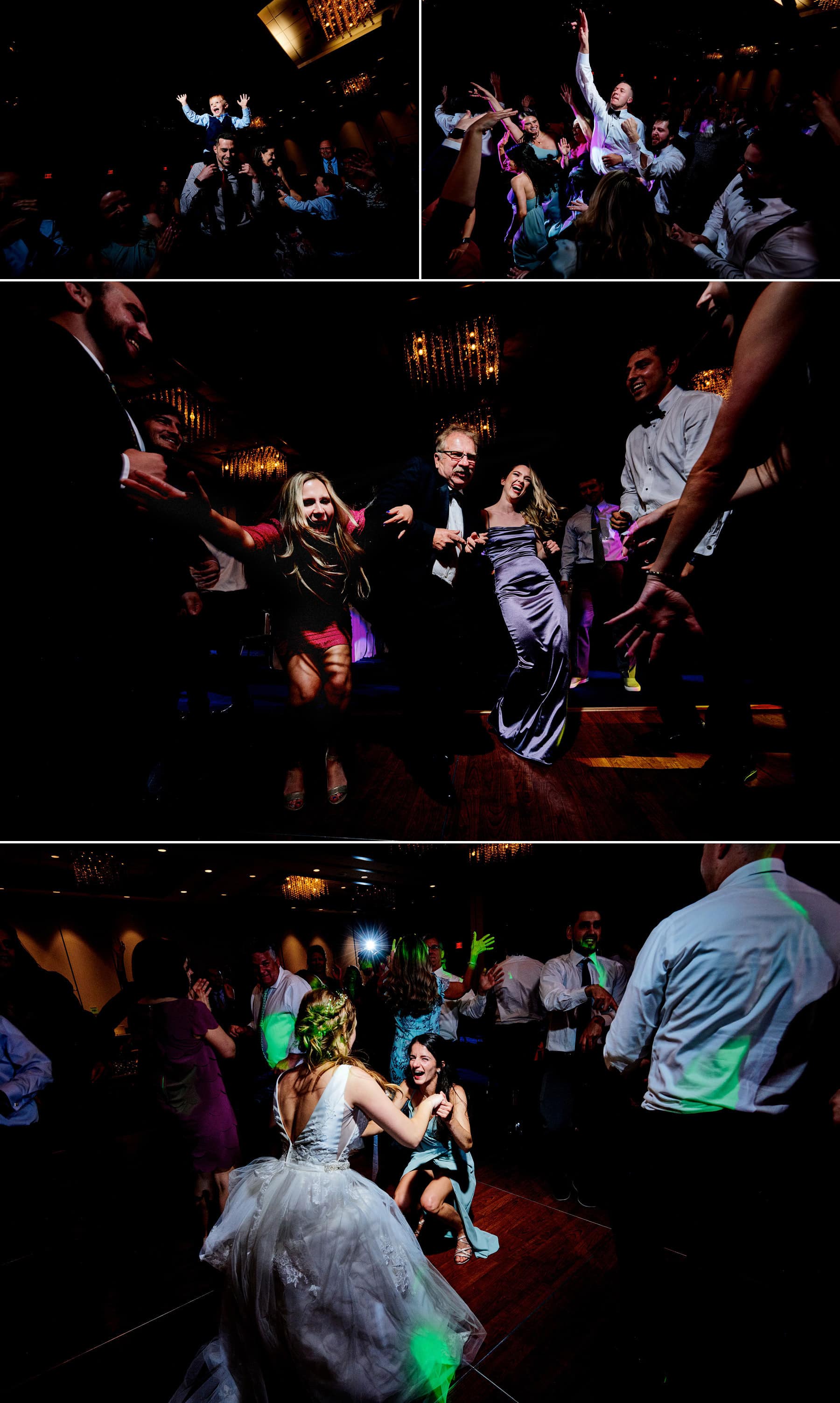 packed wedding dance floor at hyatt new brunswick