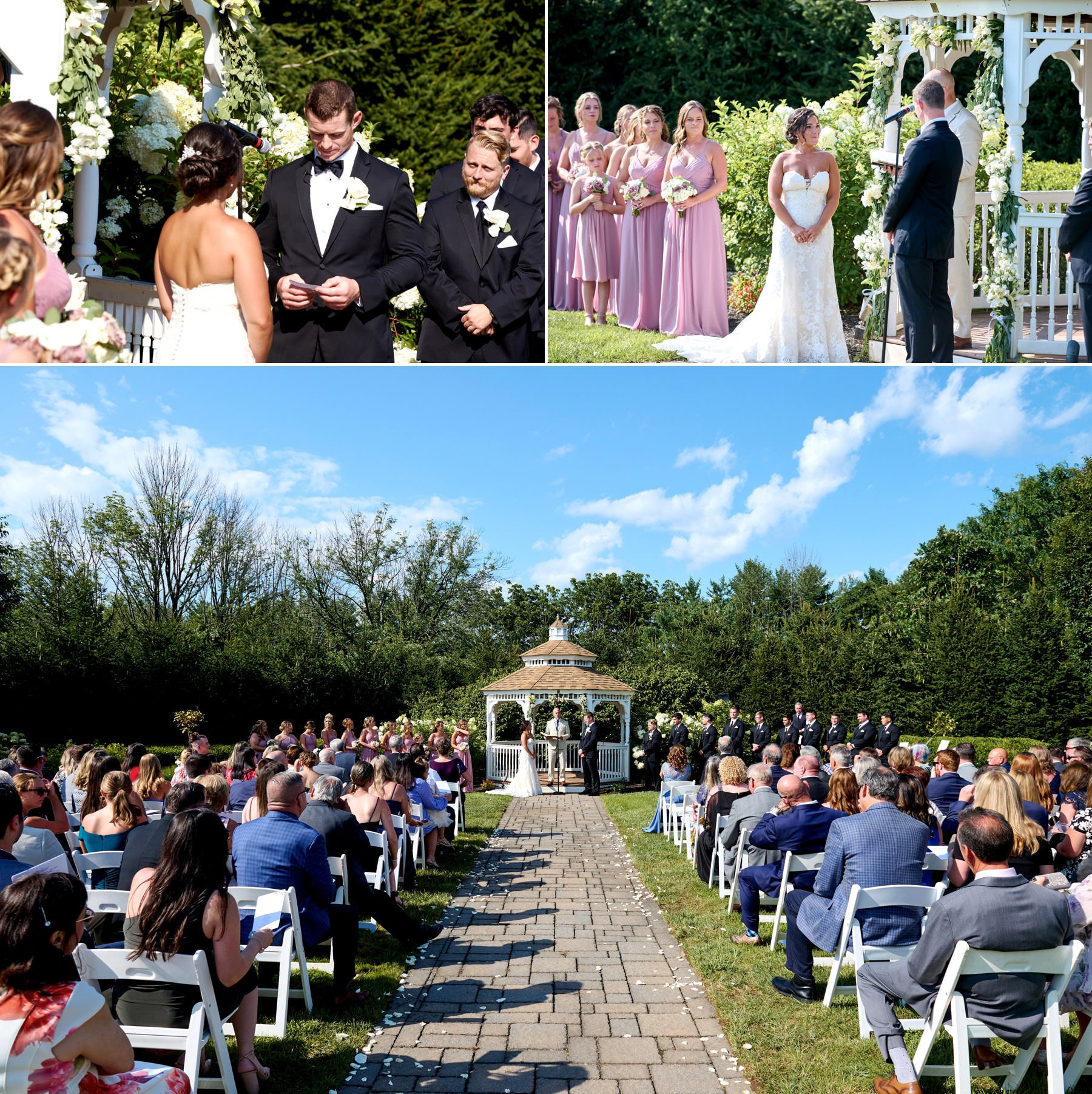 The Farmhouse wedding ceremony site photos
