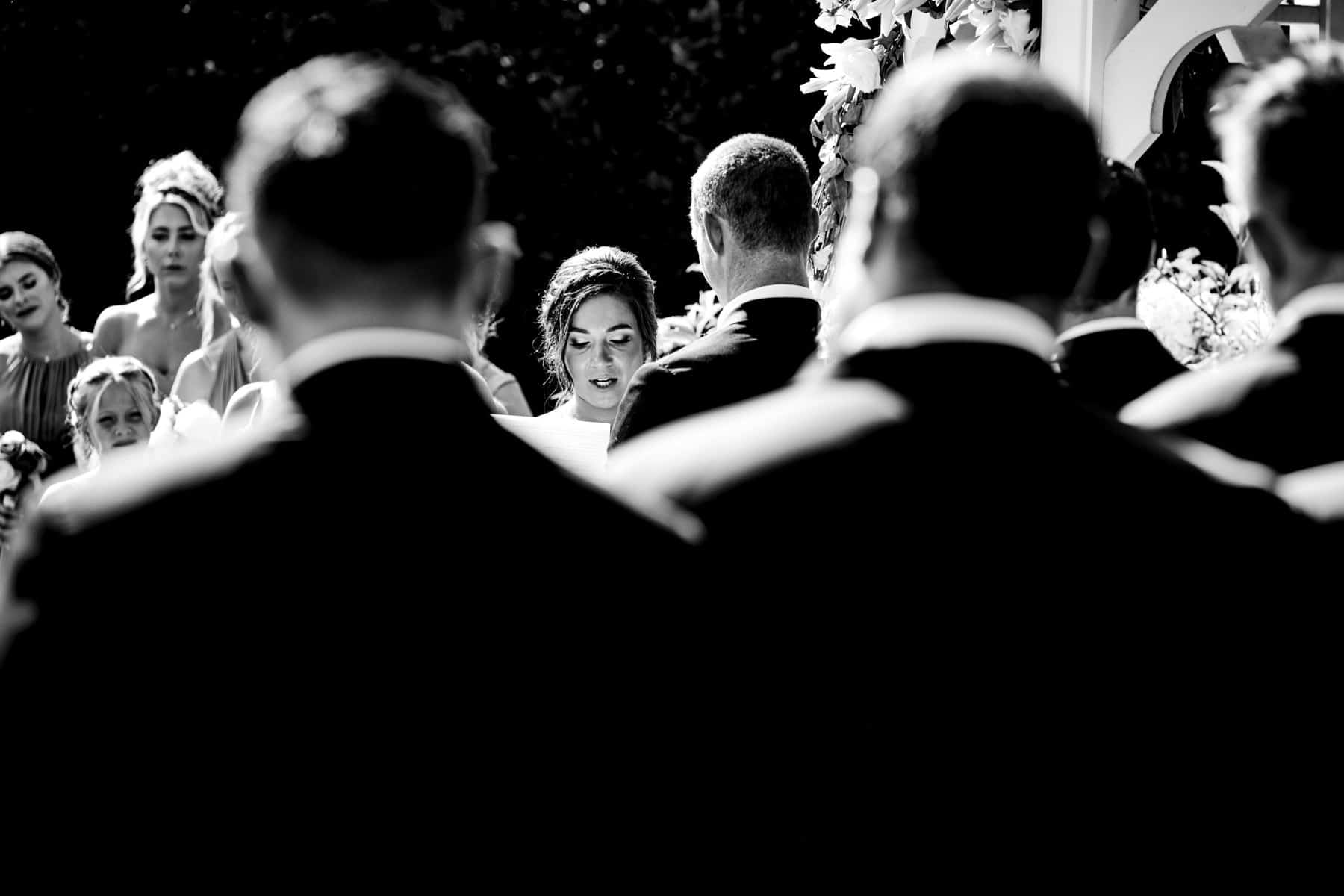 wedding ceremony photo at The Farmhouse