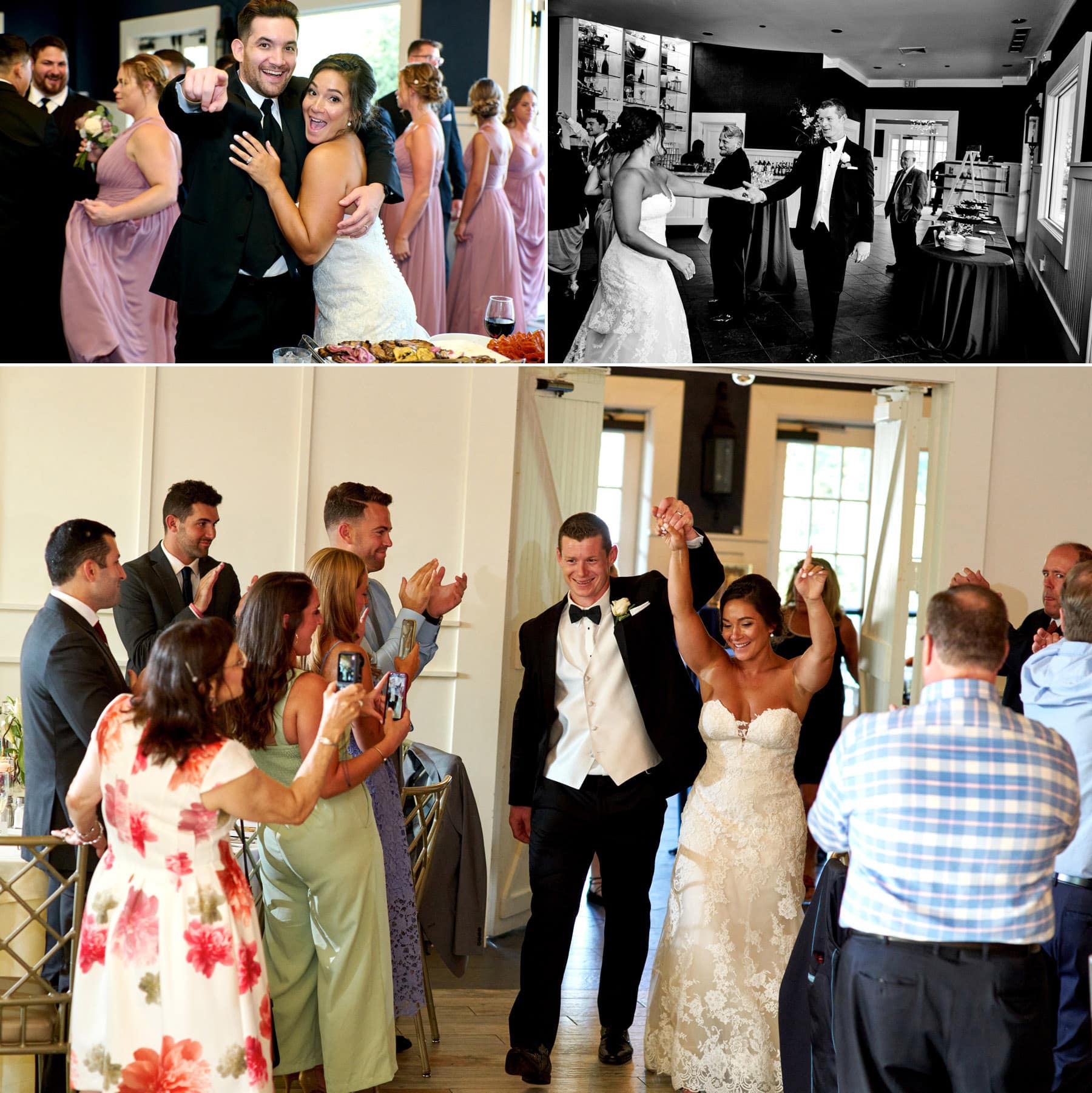 wedding entrance photos at The Farmhouse