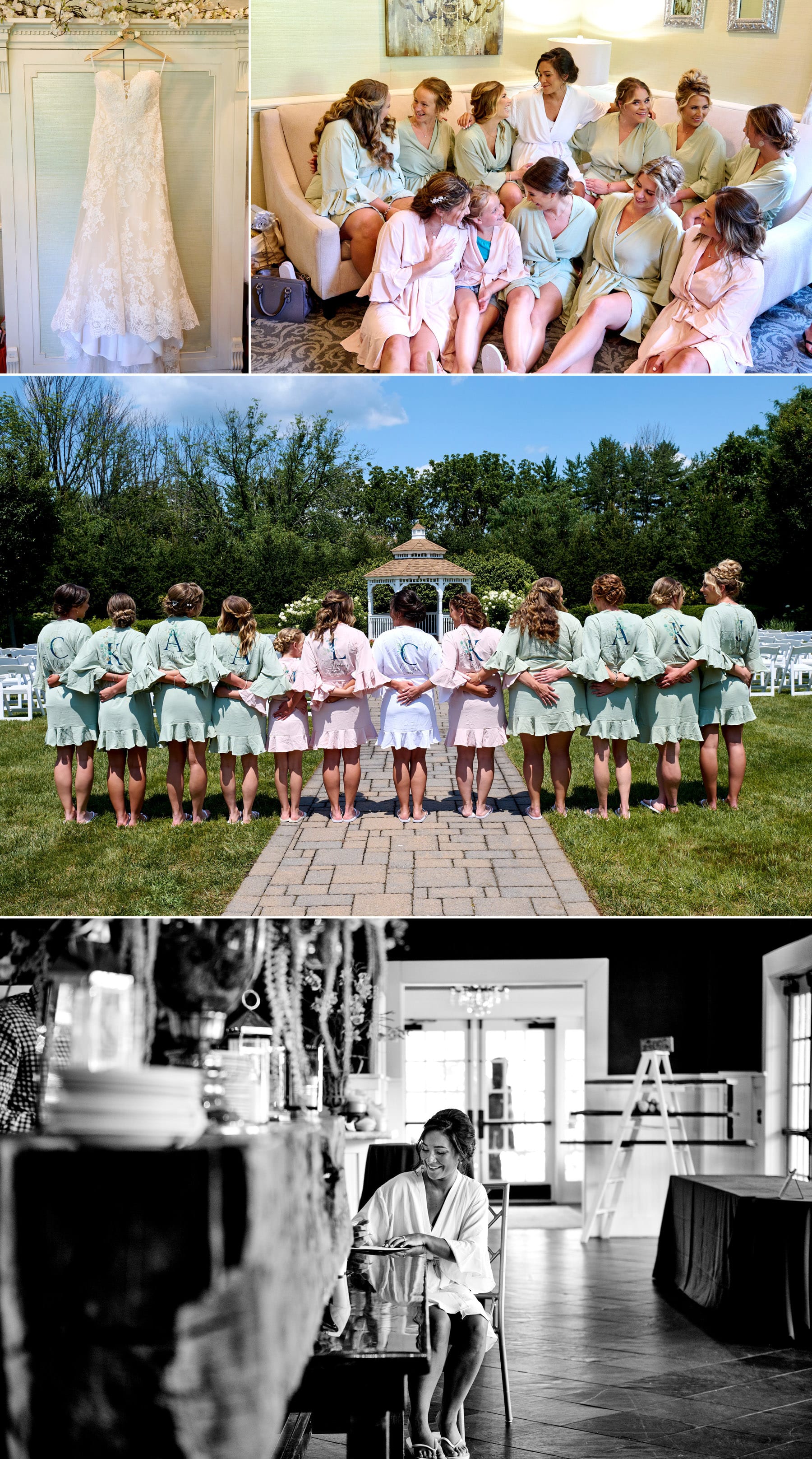 bridesmaids photos at The Farmhouse wedding