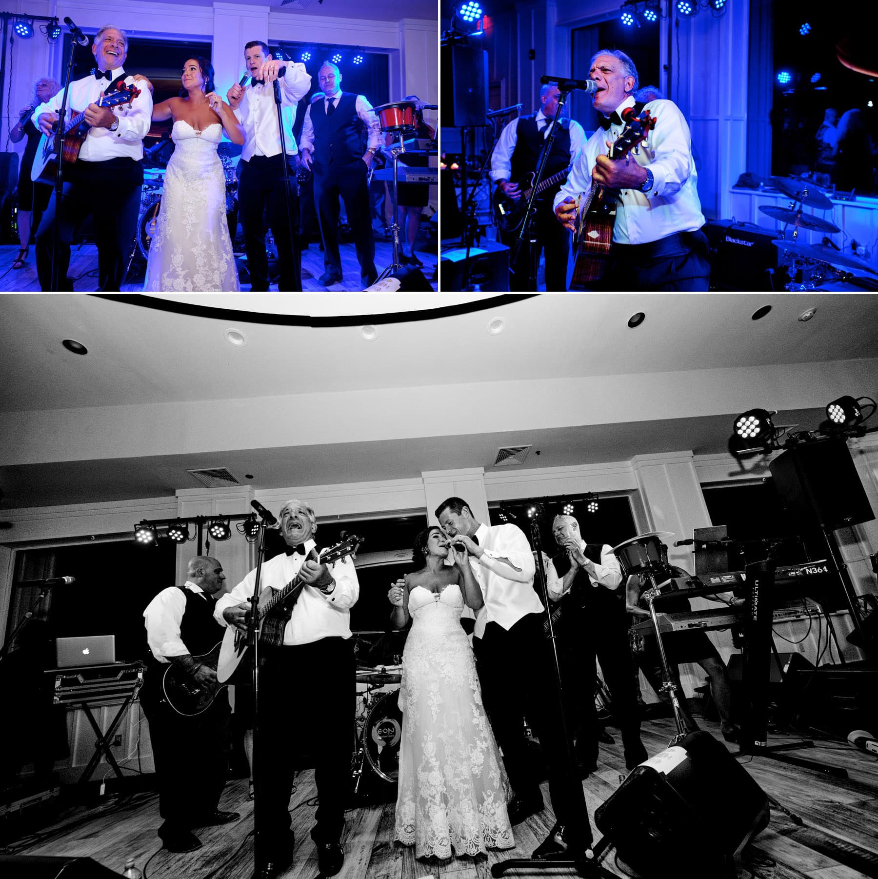 wedding band playing at The Farmhouse