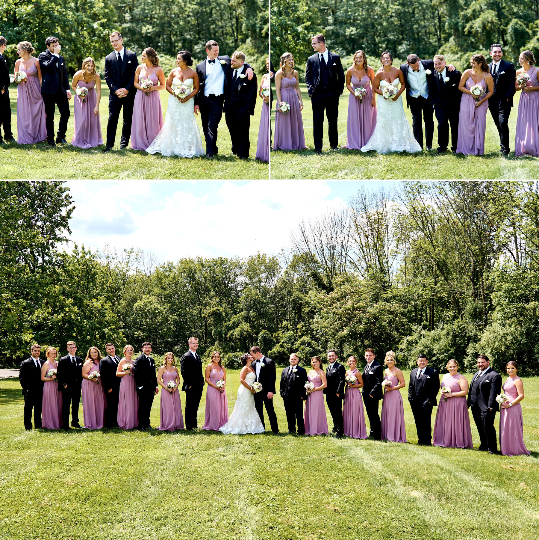 wedding party photos at The Farmhouse
