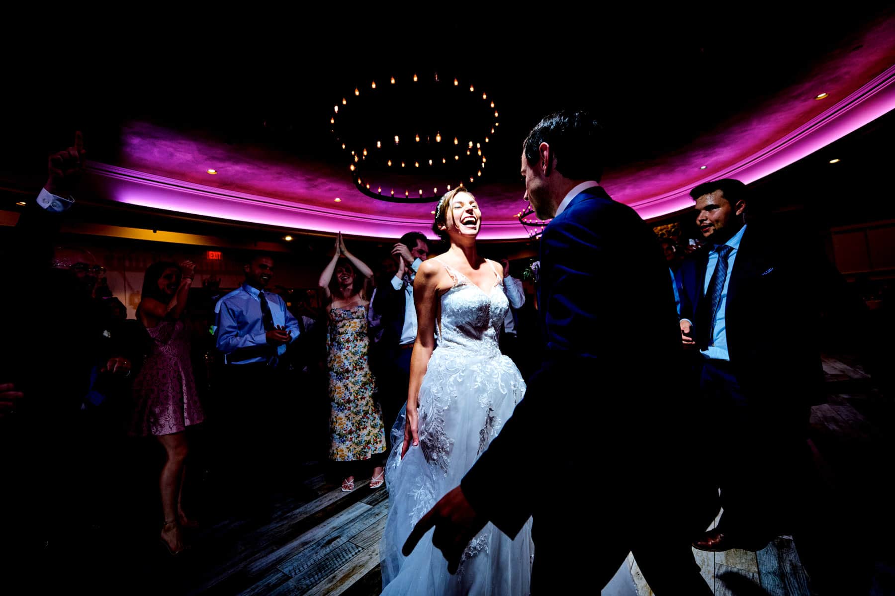 dancing bride at The Farmhouse