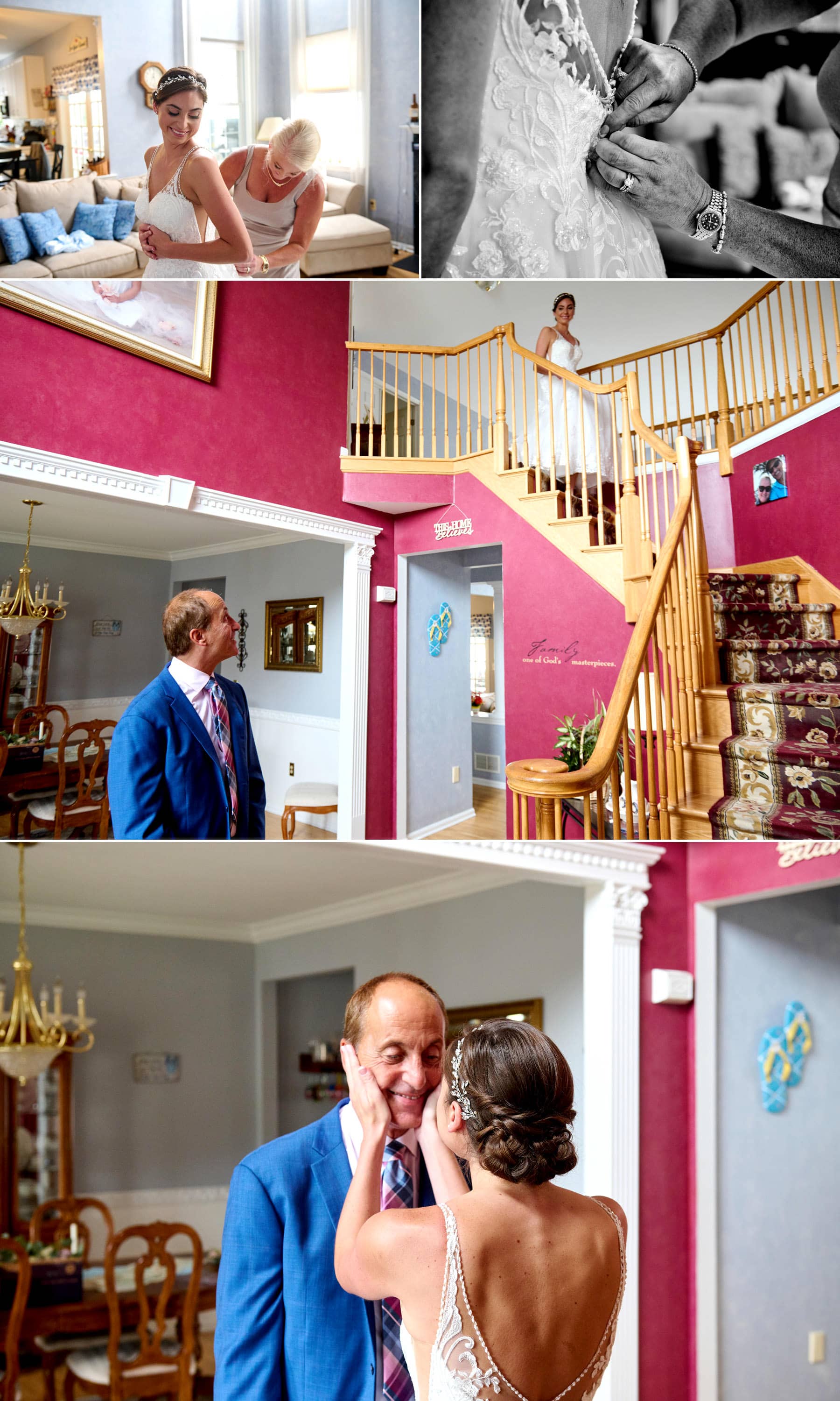 wedding first look with dad photos