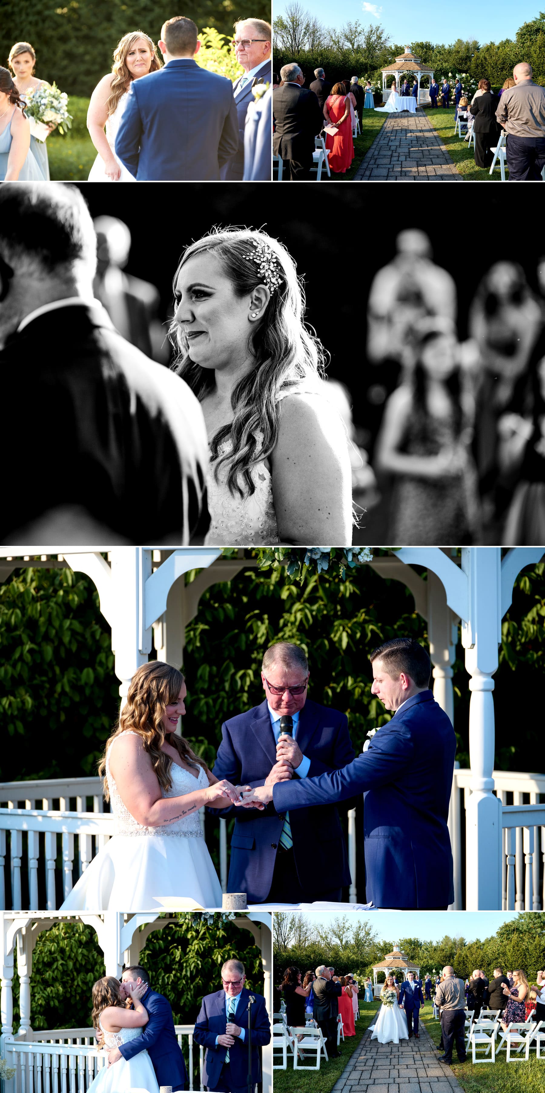 wedding ceremony location photos at the farmhouse nj