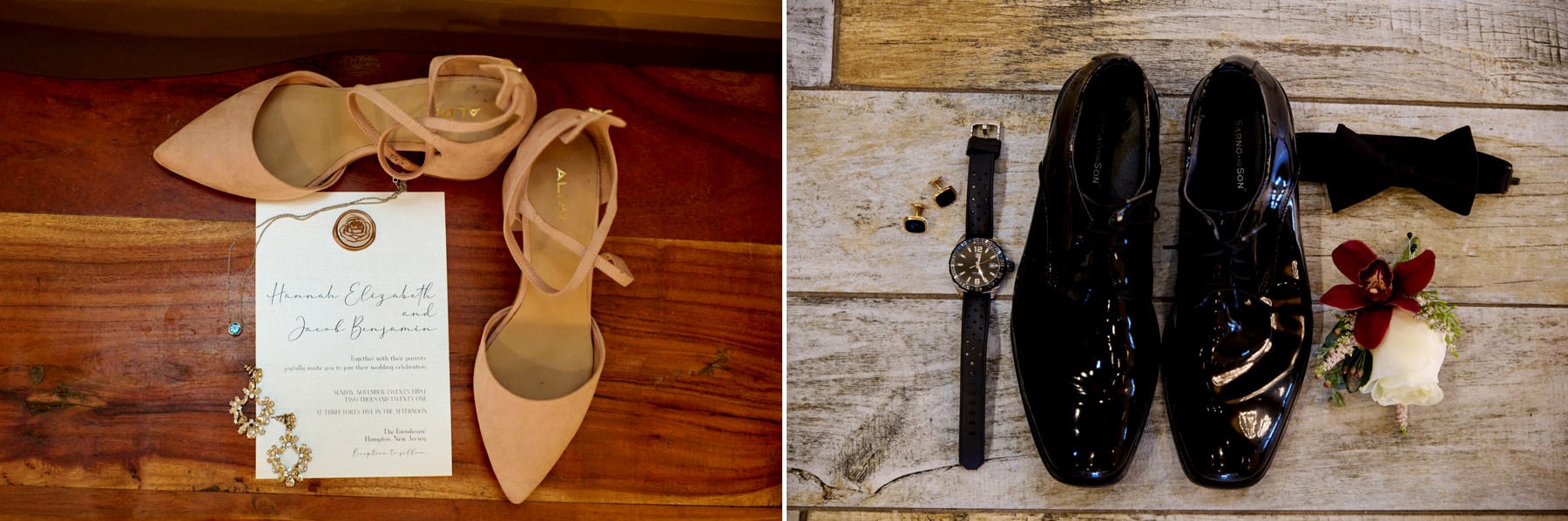 wedding detail photos at The Farmhouse in Hampton NJ