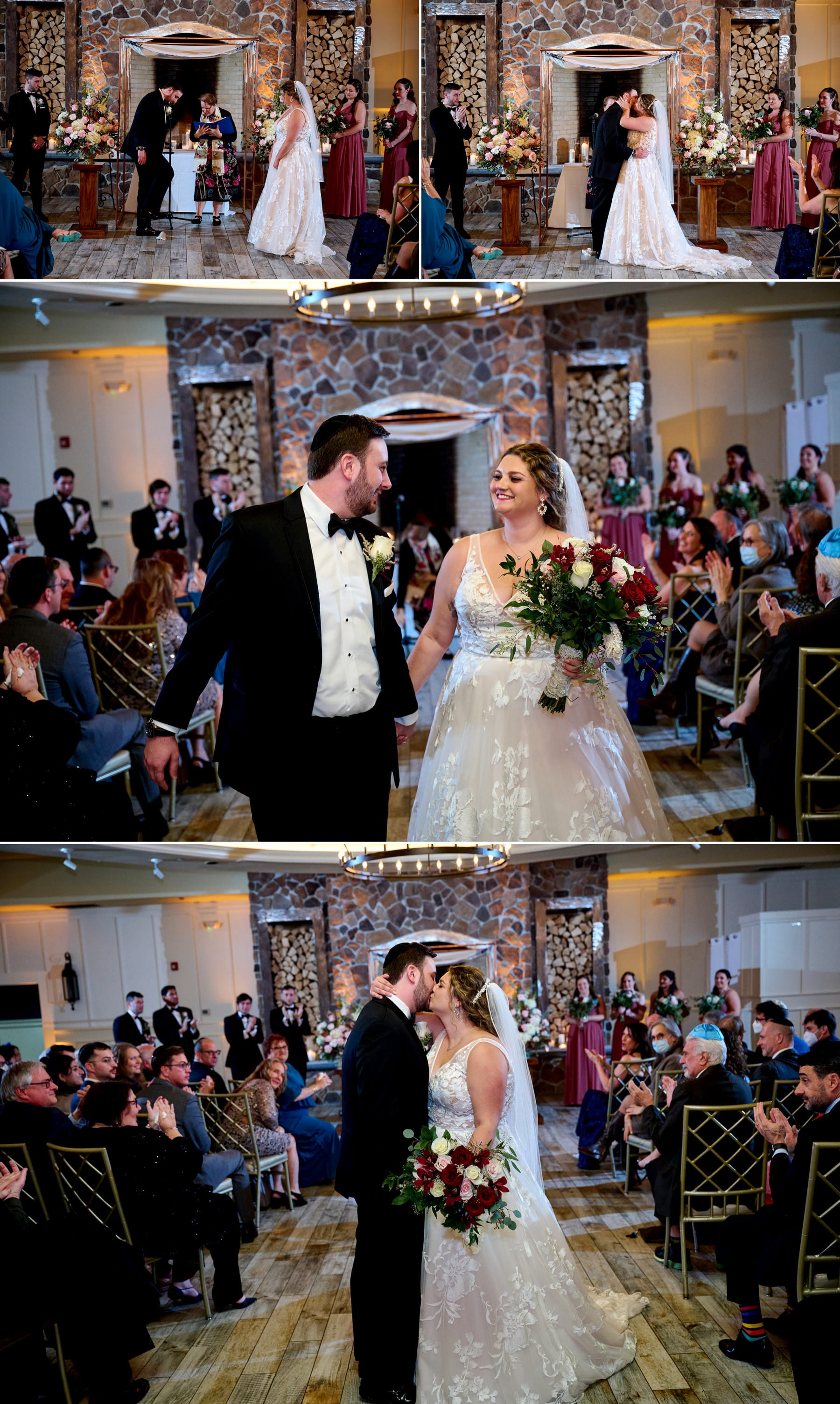 The Farmhouse in Hampton NJ indoor wedding ceremony