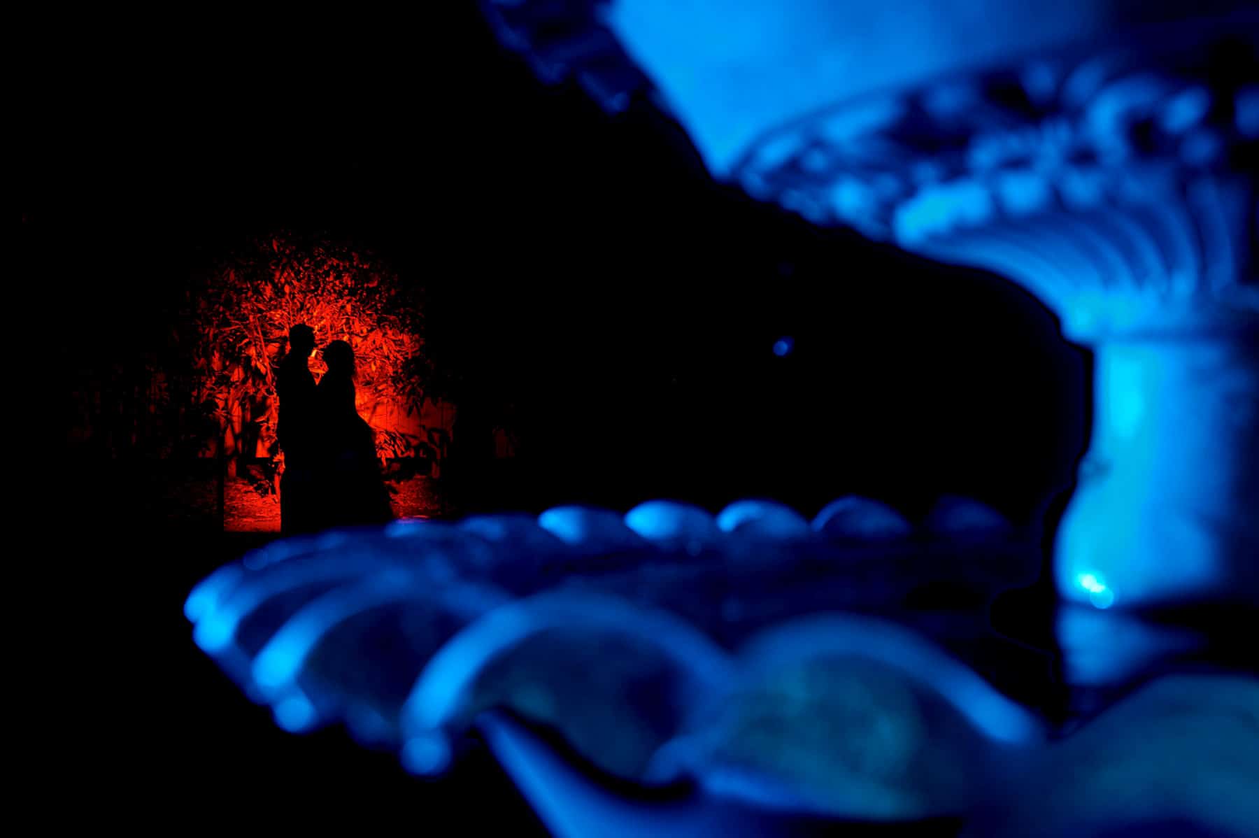 night wedding portrait at The Farmhouse in Hampton NJ