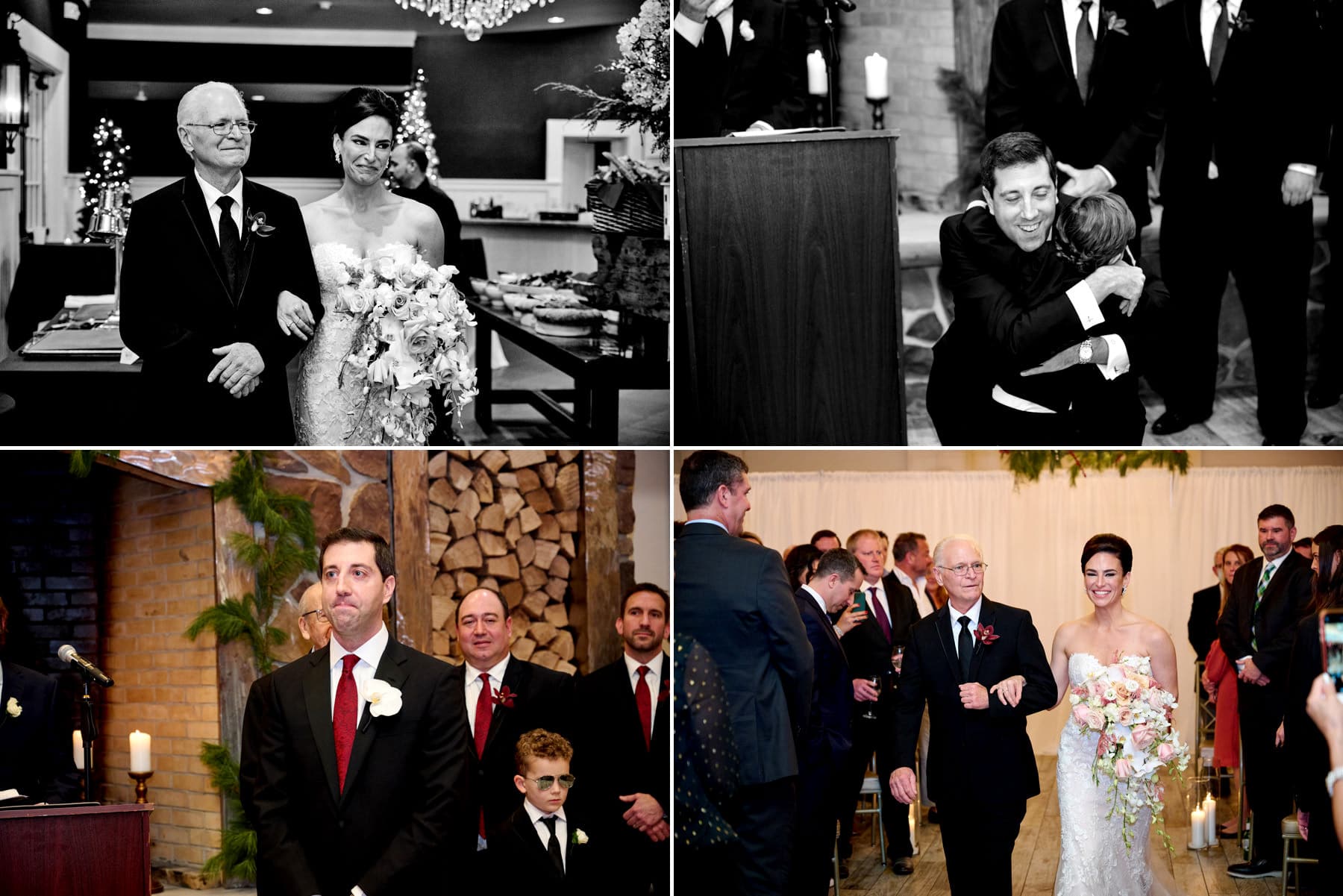 indoor wedding ceremony at The Farmhouse