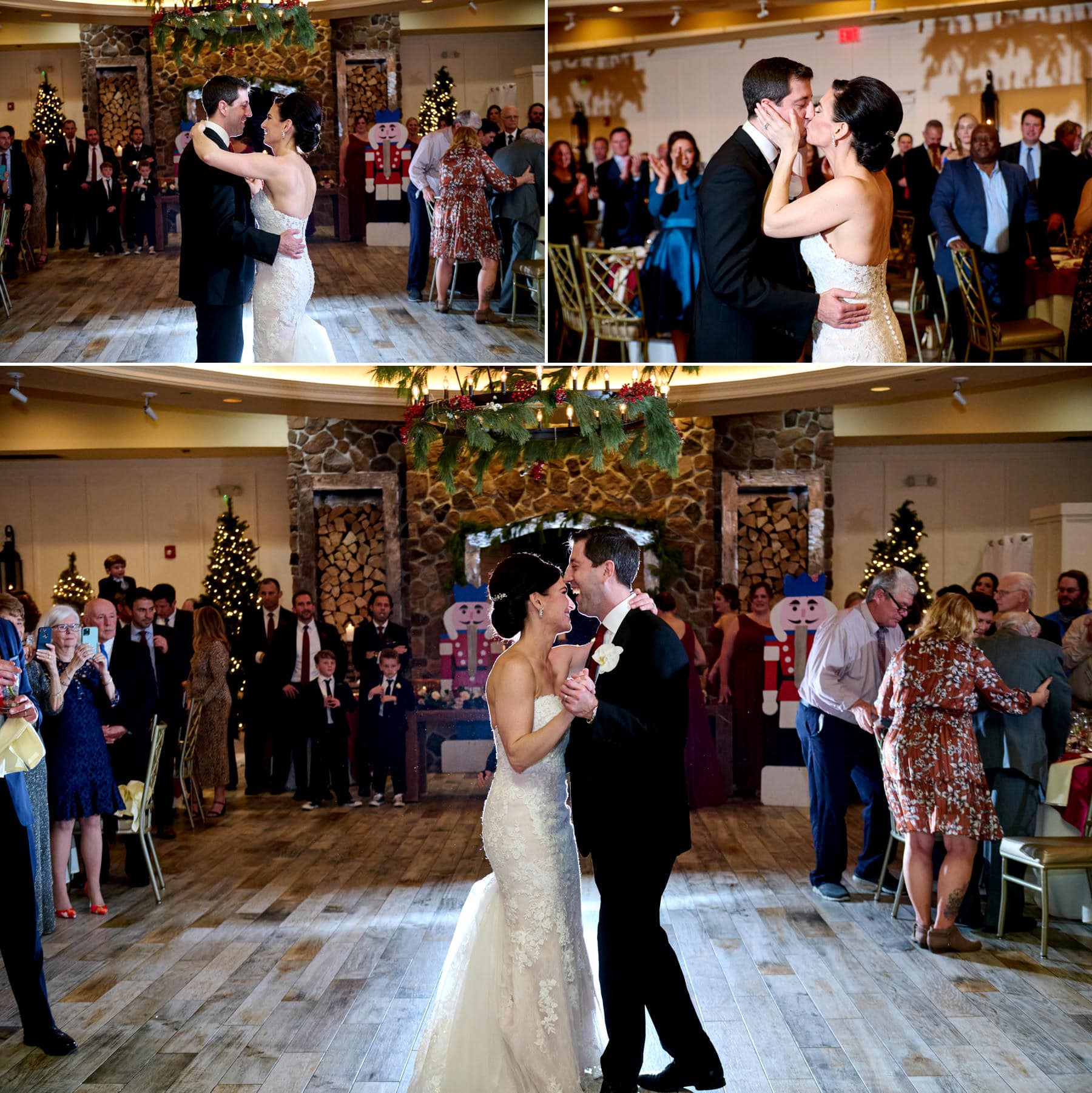 The Farmhouse in Hampton NJ wedding first dance in the ballroom