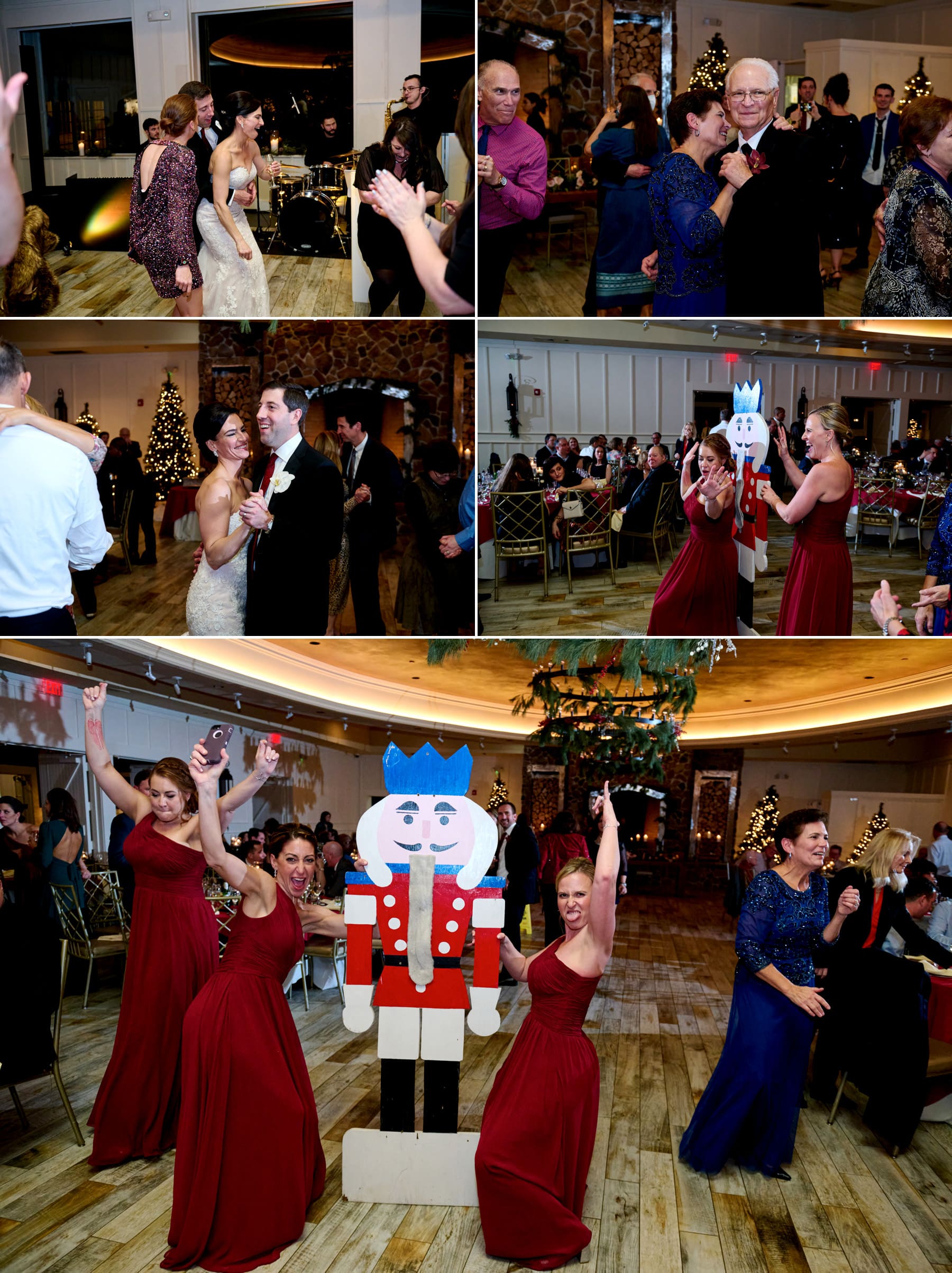 christmas wedding reception at The Farmhouse