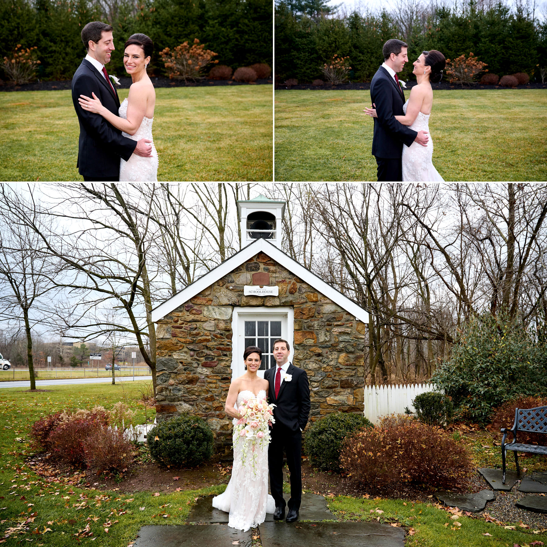 bride and groom wedding photos at The Farmhouse