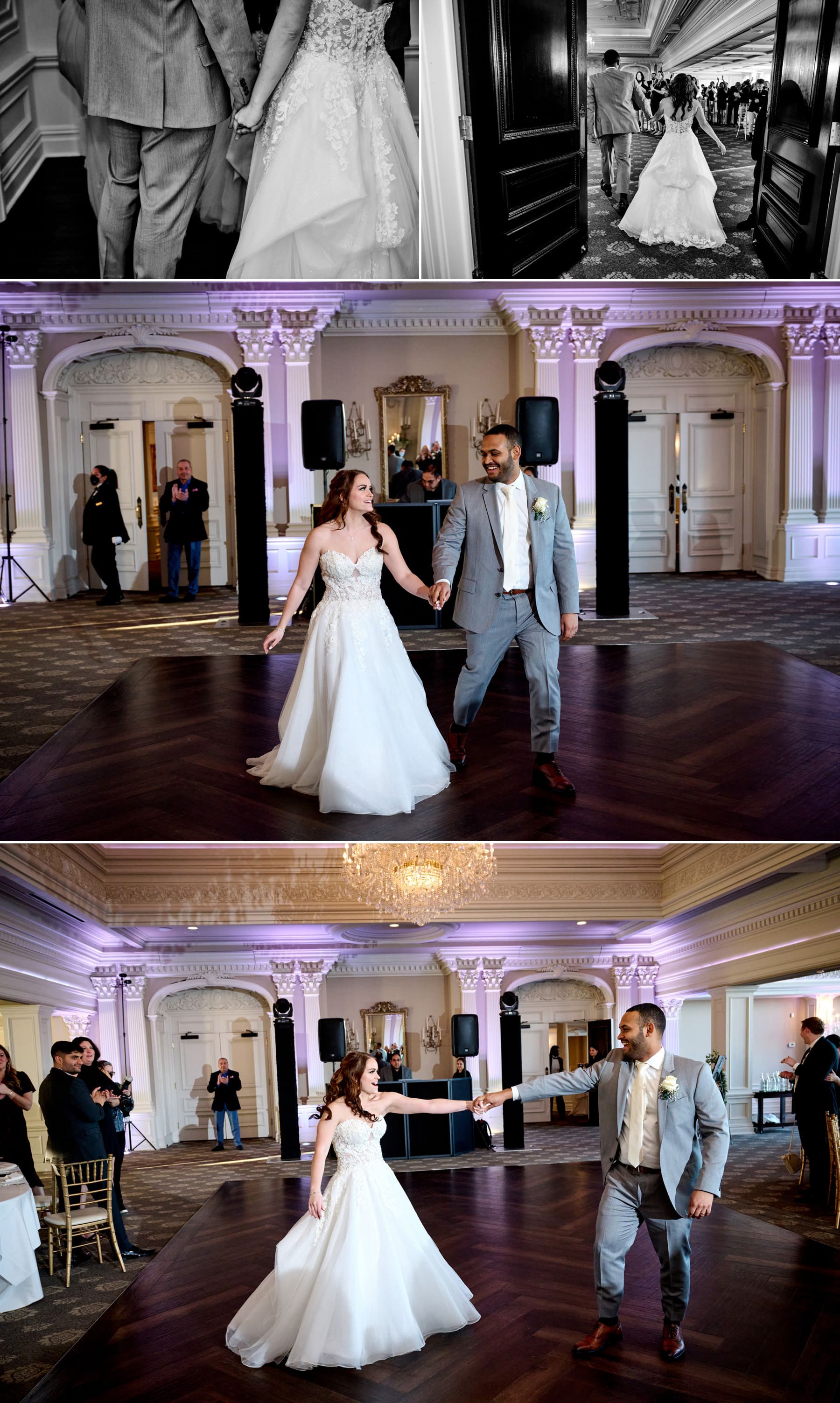 wedding reception entrance photos at The Park Savoy