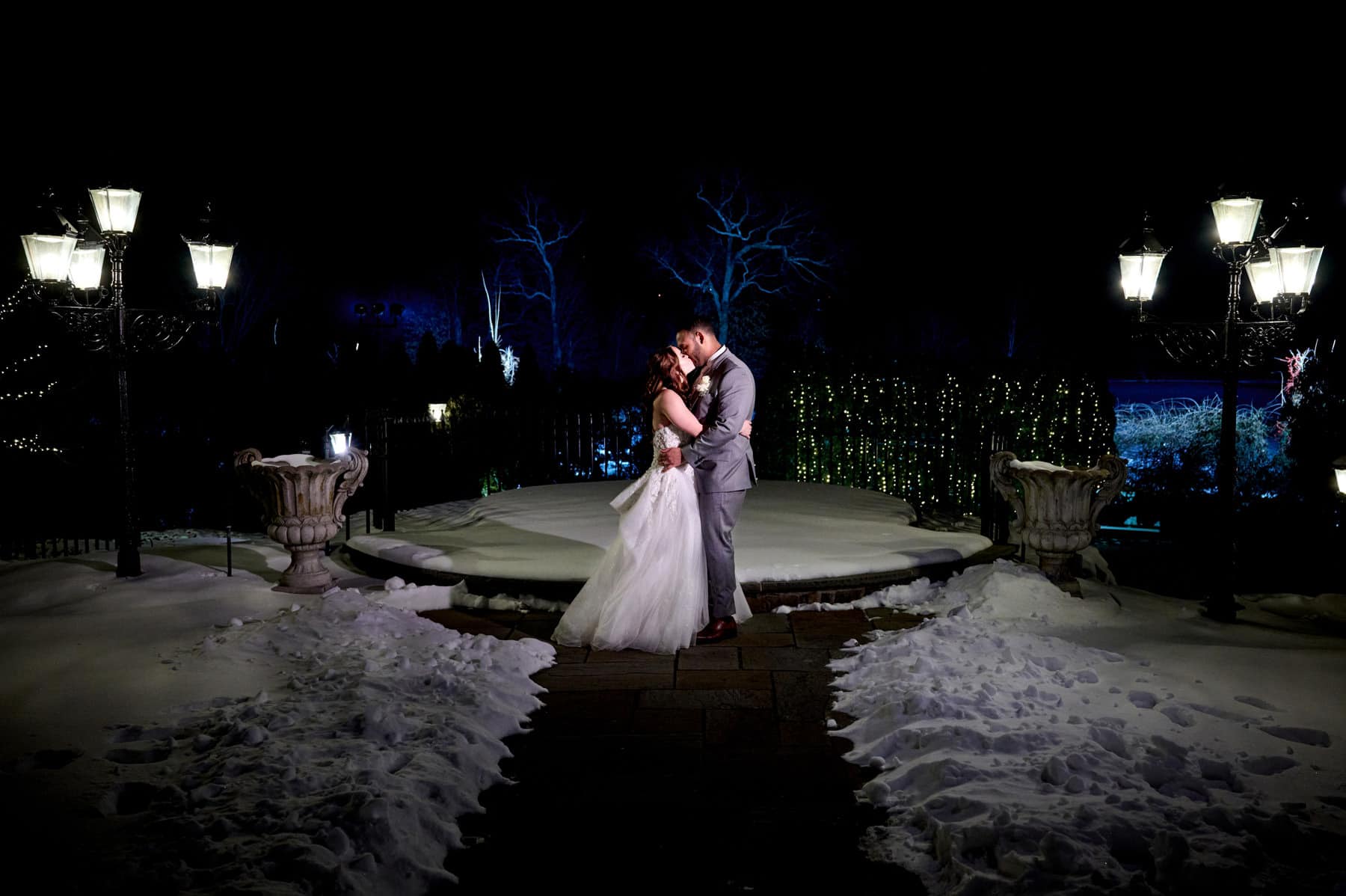 night time wedding photo at The Park Savoy