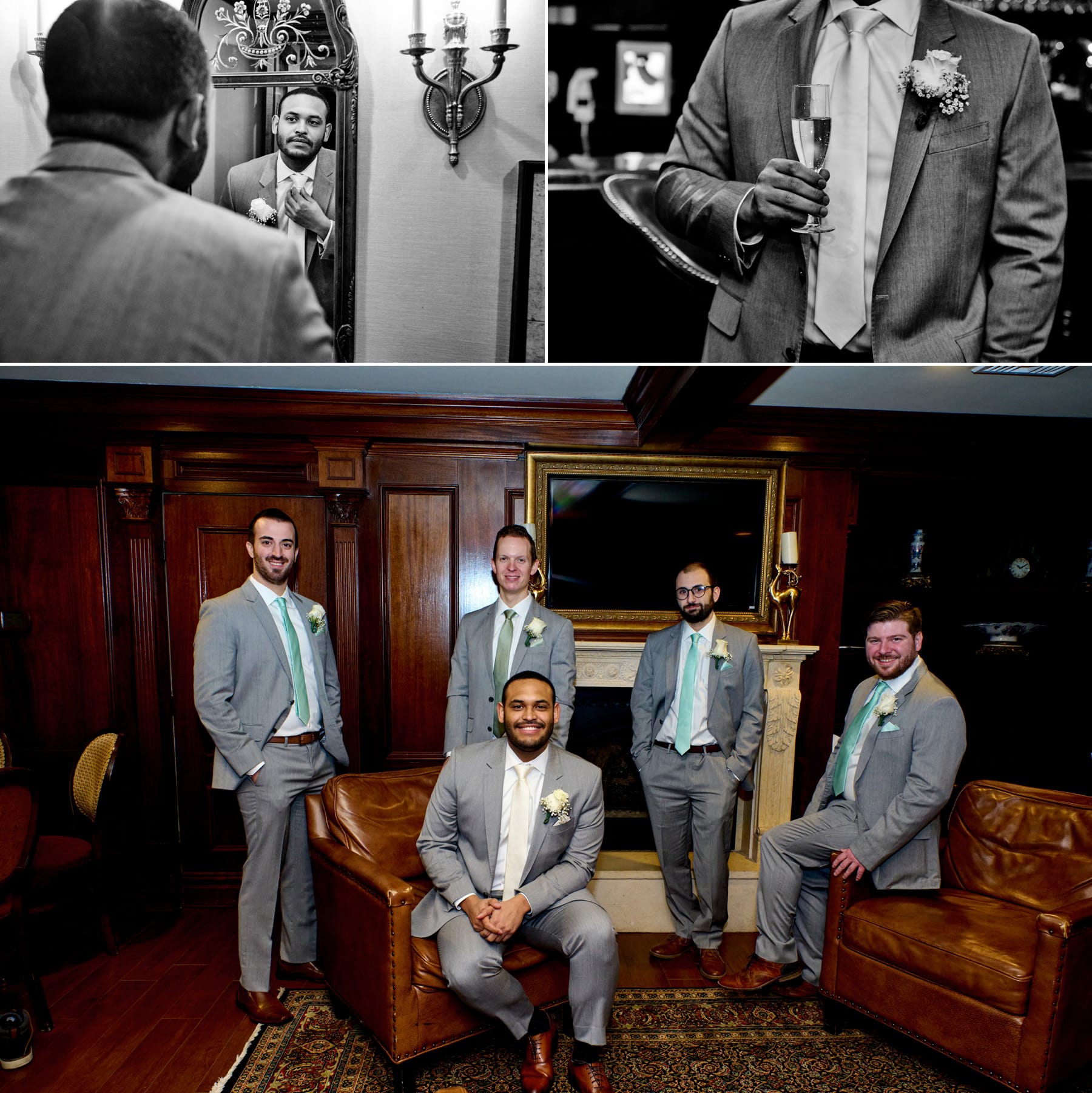 groom prep photos at The Park Savoy