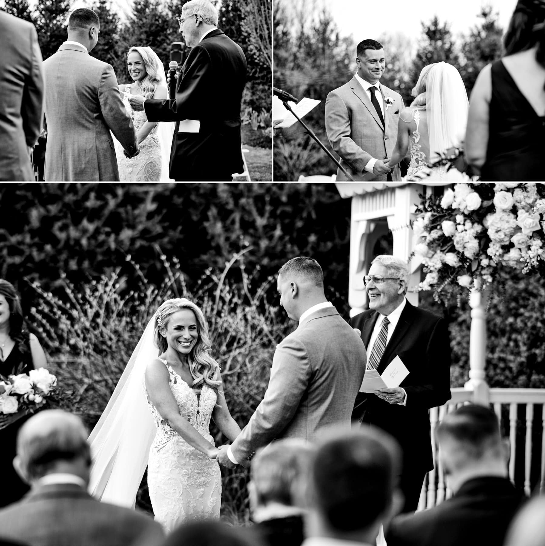 black and white wedding photos at The Farmhouse NJ