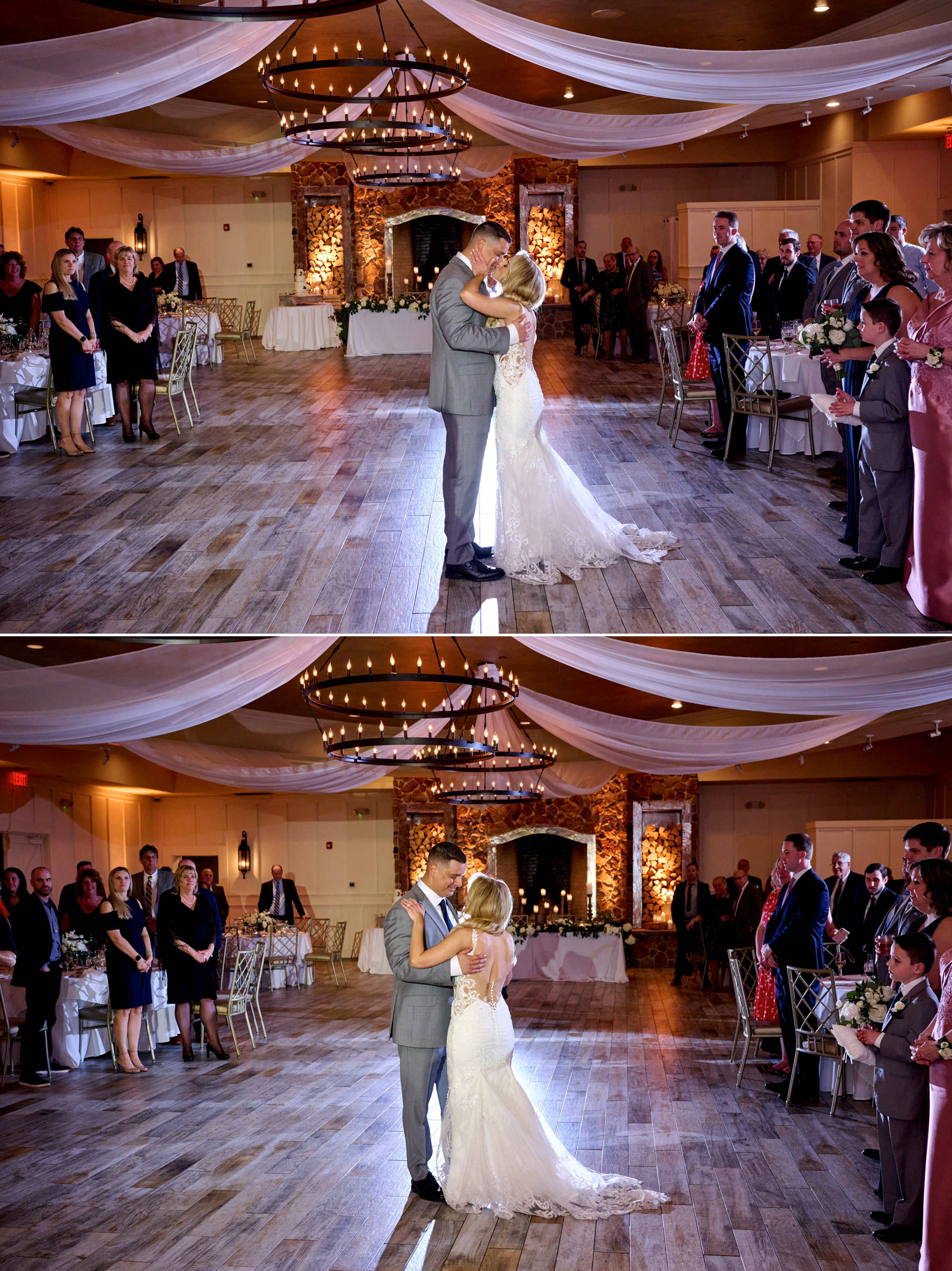 wendy and kevin share their first dance at The Farmhouse NJ