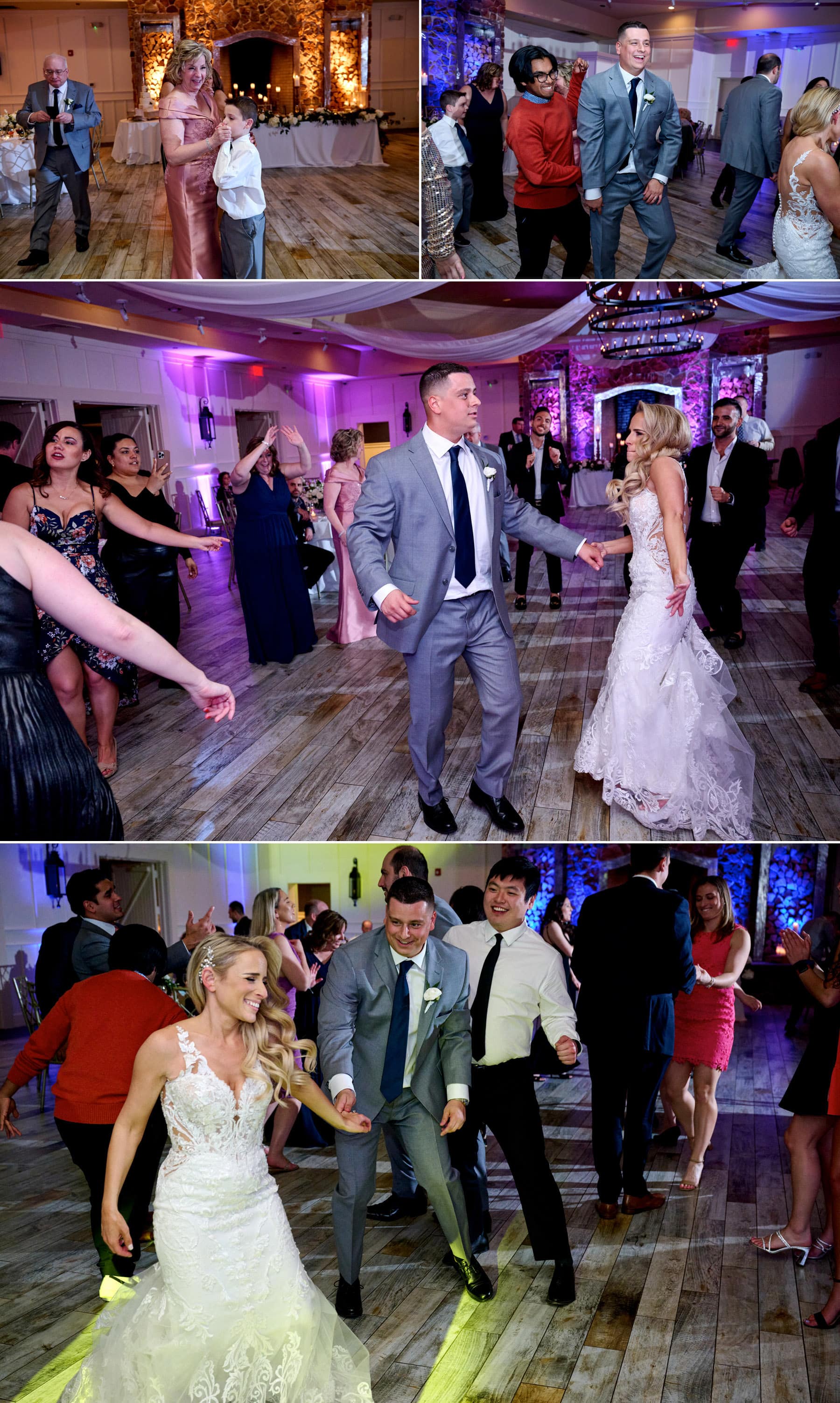 wedding guests on the dancefloor