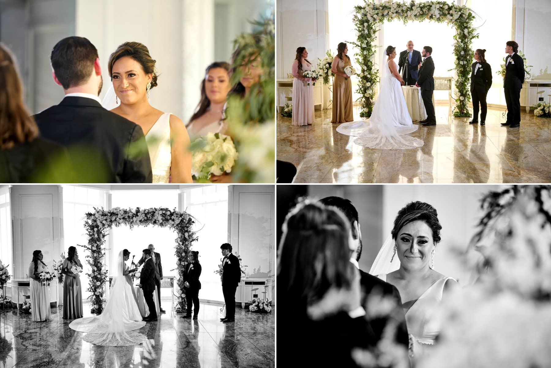 wedding ceremony inside at The Westmount Country Club