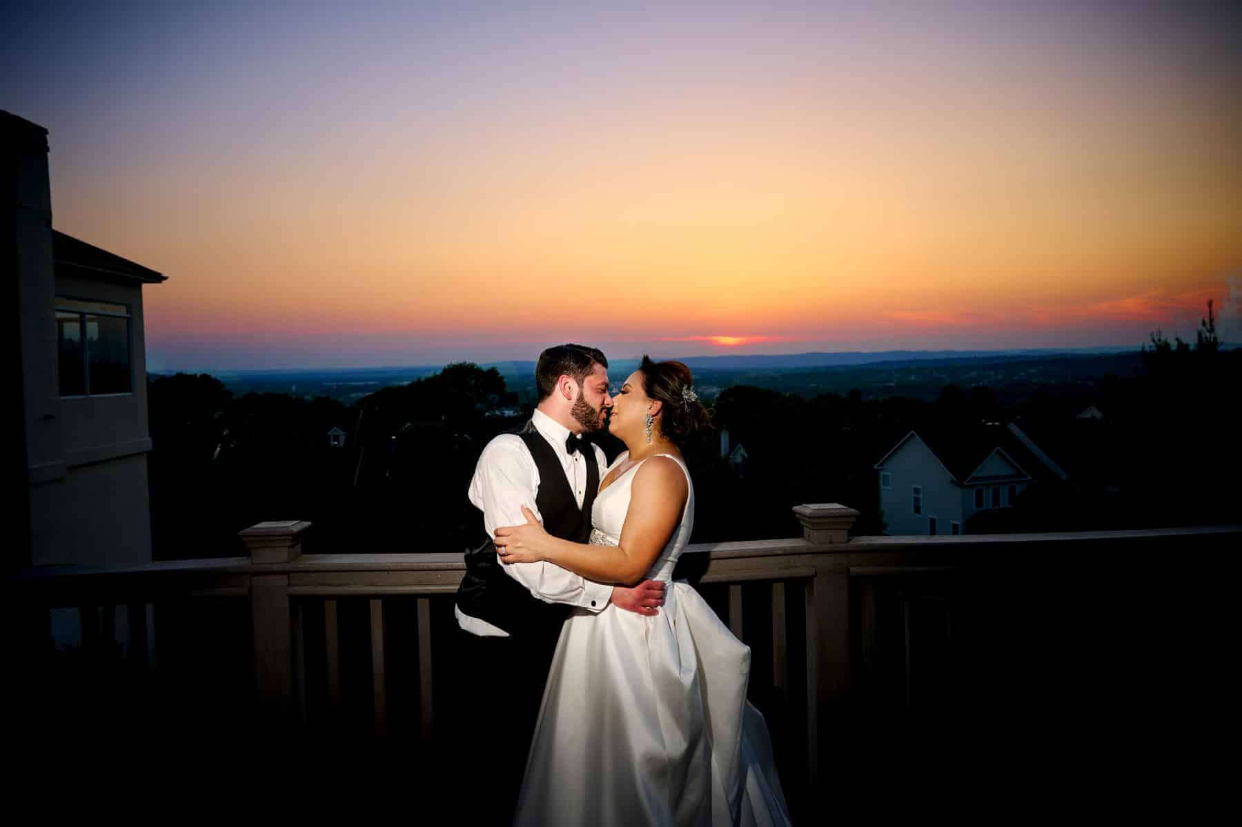 sunset wedding photo at The Westmount Country Club
