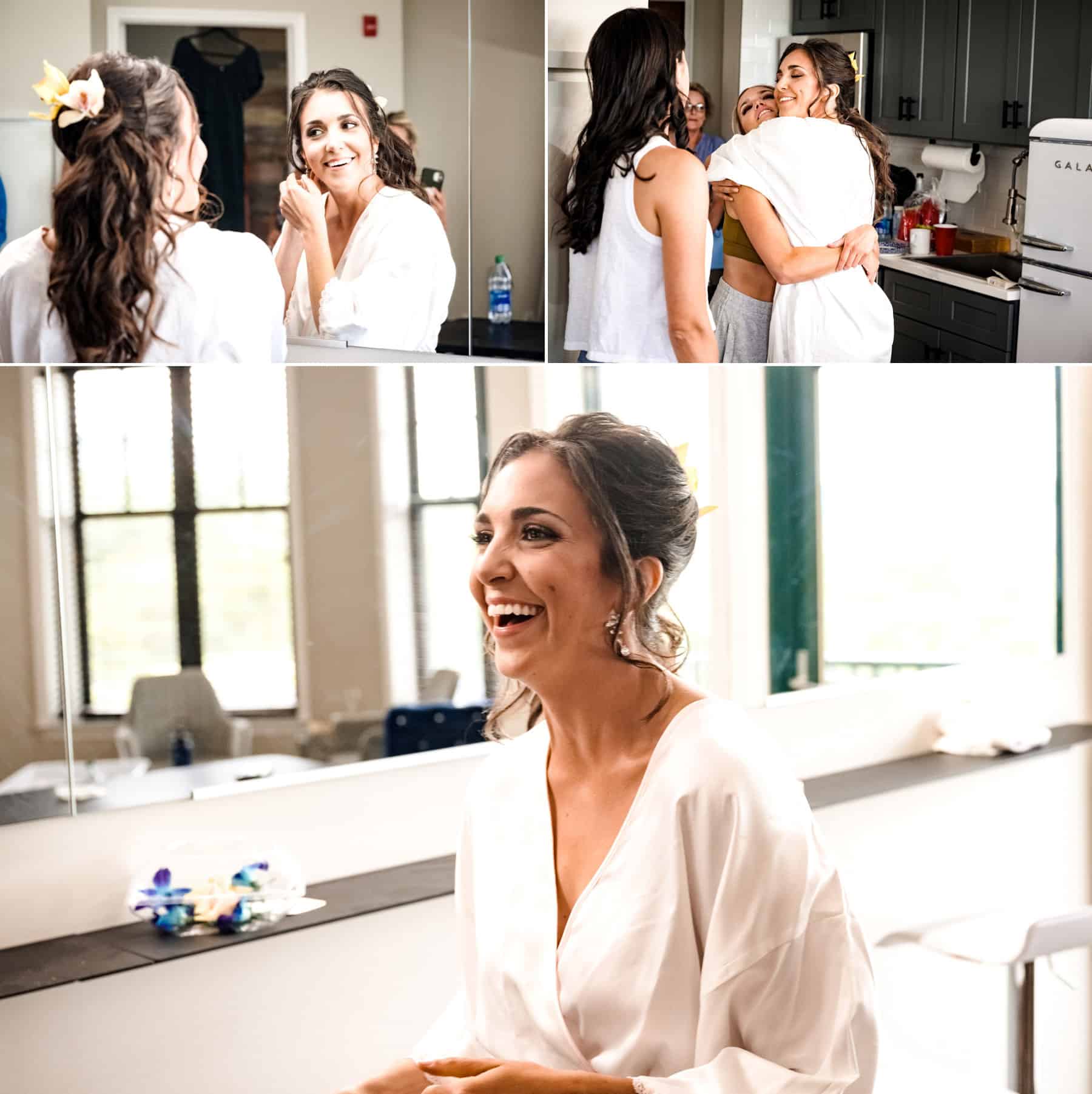 bride getting ready for her wedding at Mountain Creek Resort