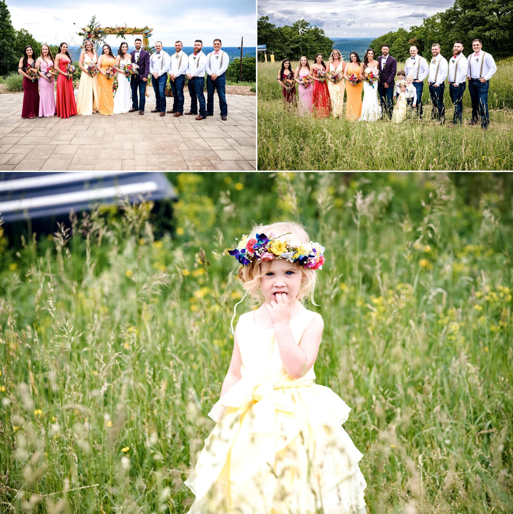 bridal party formals at Mountain Creek Resort
