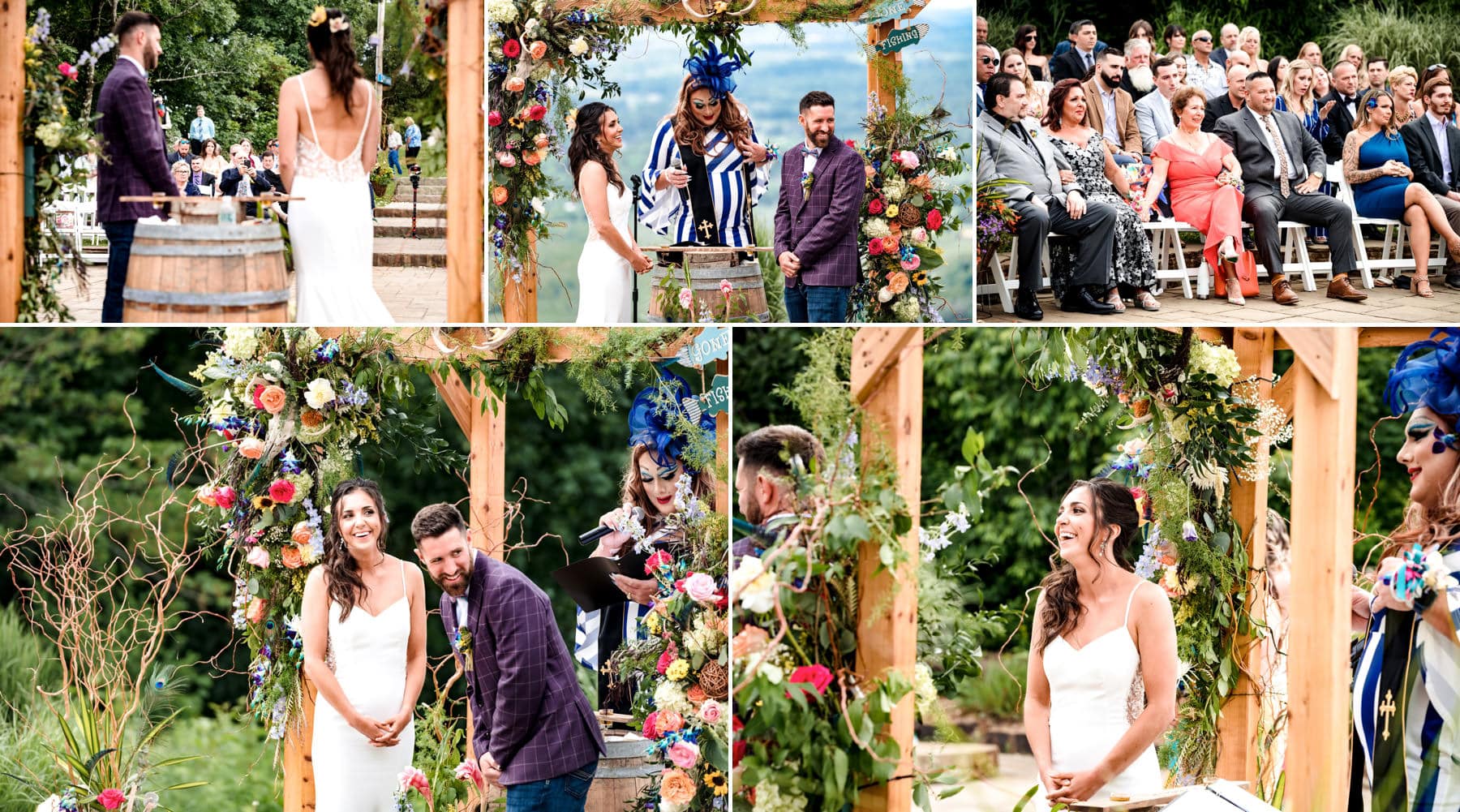 wedding ceremony at Mountain Creek Resort