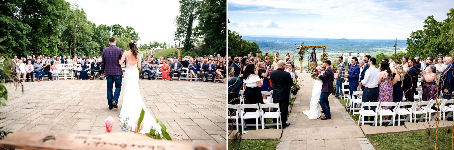 wedding recessional at Mountain Creek Resort