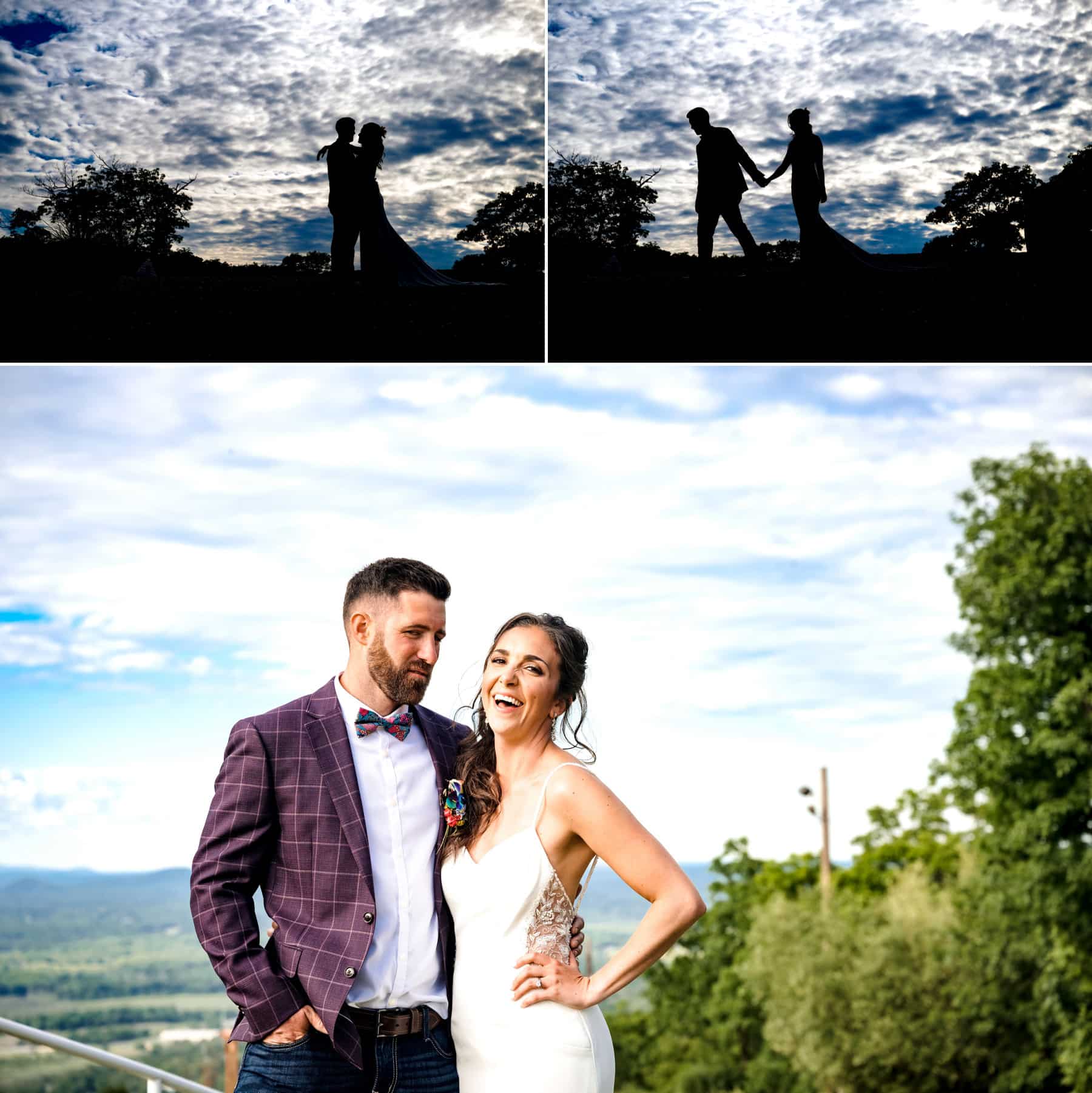 wedding silhouette photos at Mountain Creek Resort