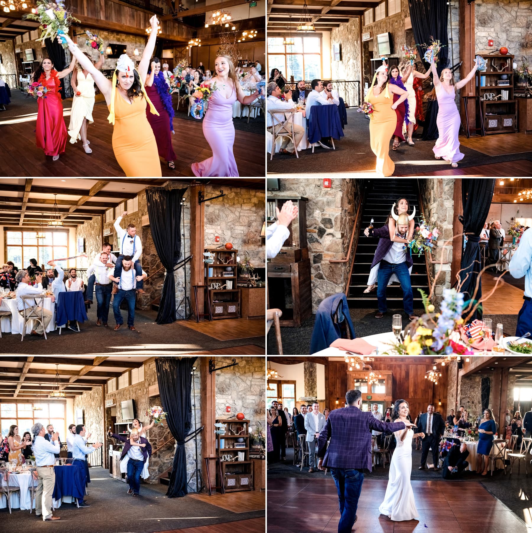 wedding reception entrances at Mountain Creek Resort