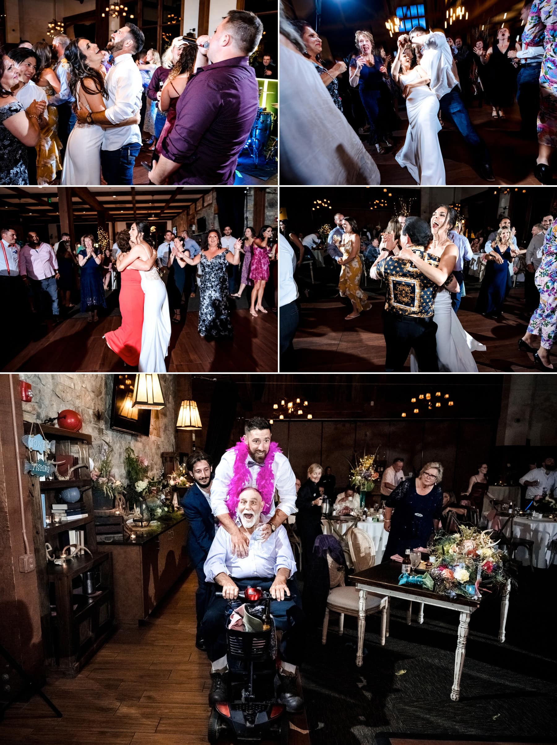 packed wedding dance floor at Mountain Creek Resort