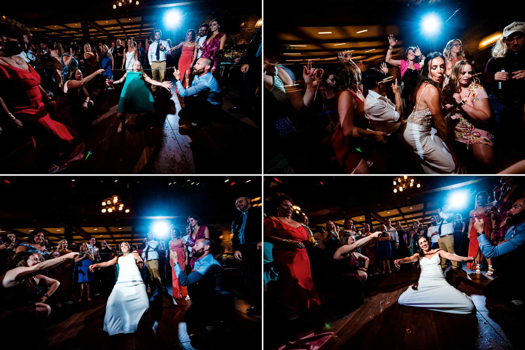 wedding dancing and limbo at Mountain Creek Resort