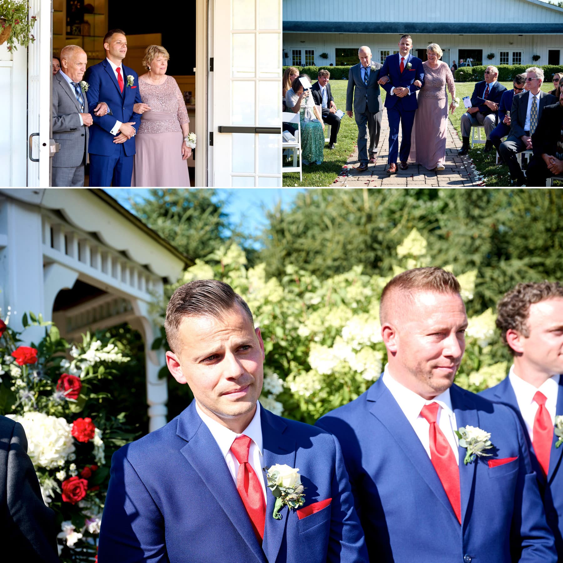 outdoor ceremony entrances at The Farmhouse