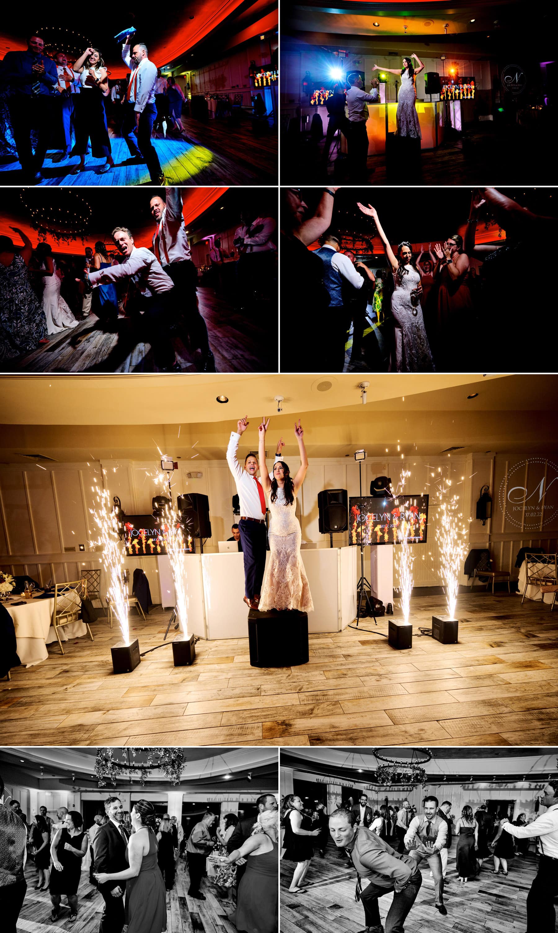 wedding indoor cold sparklers at The Farmhouse
