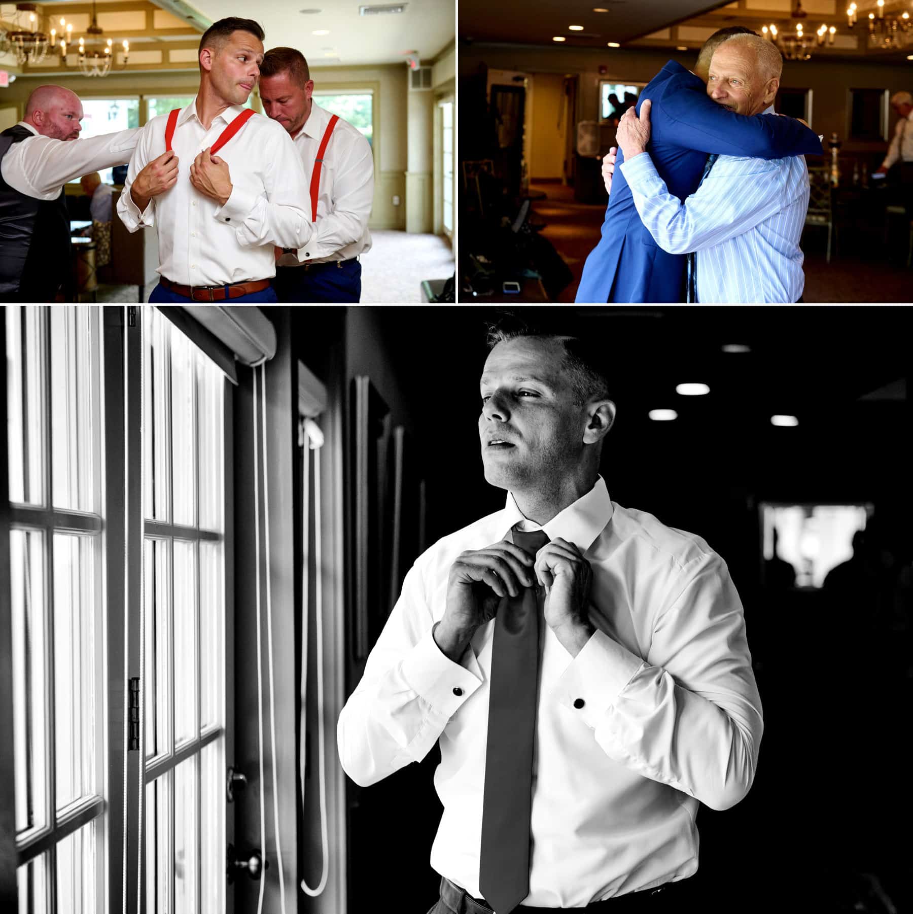 groomsmen getting ready at The Farmhouse