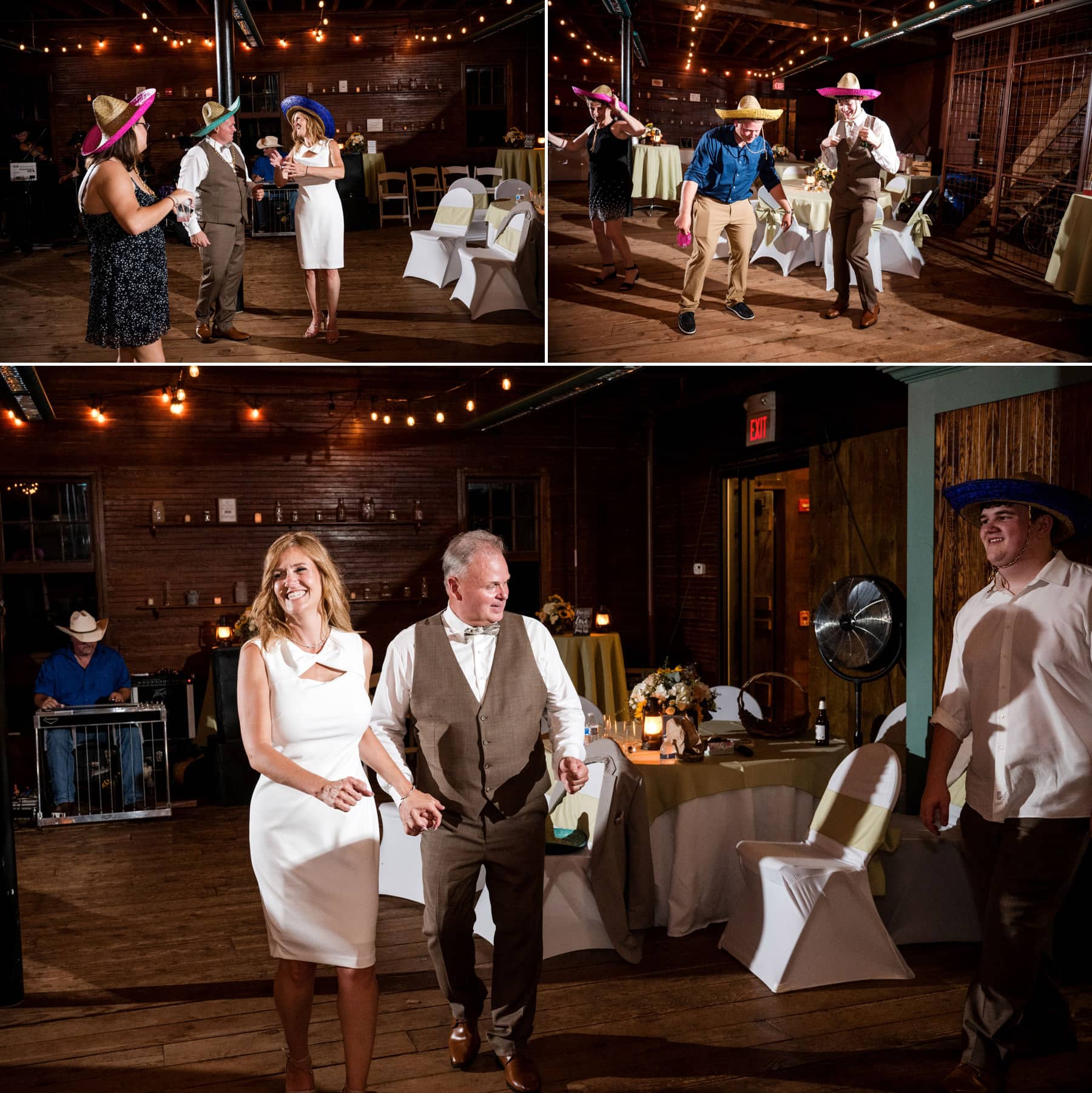 dancing in the barn at Maskers Barn