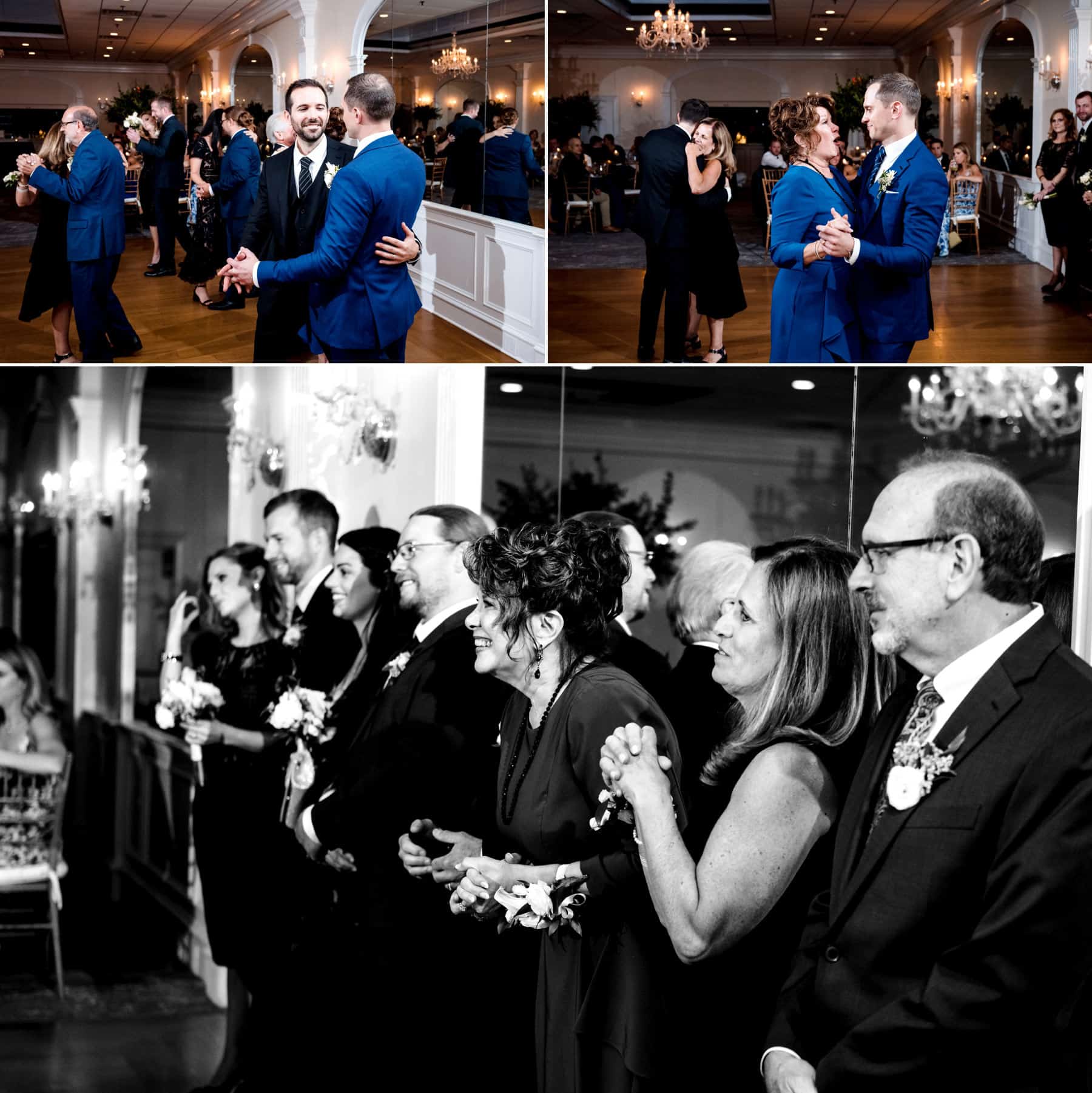 two grooms dancing at The Bernards Inn on their wedding day