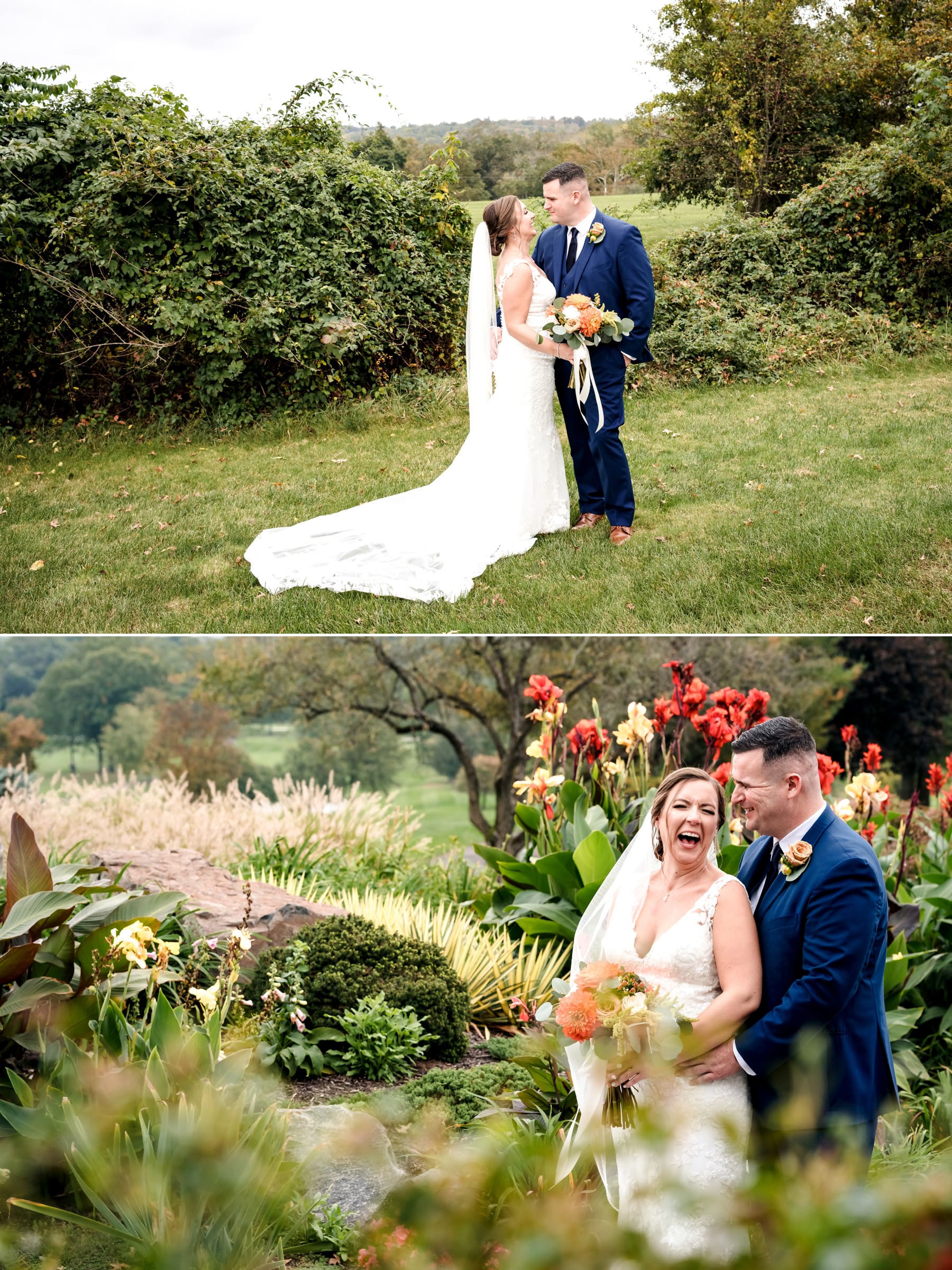 bride and groom at Basking Ridge Country Club